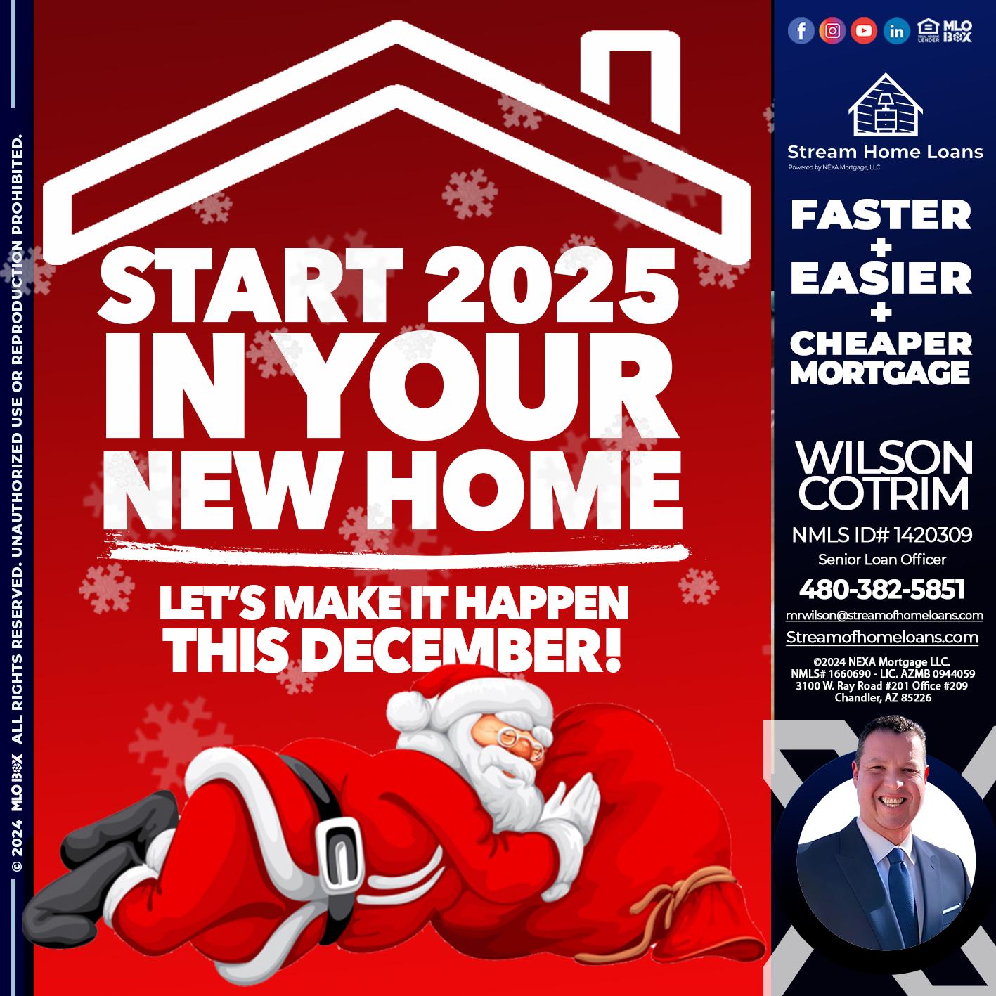 start 2025 - Wilson Cotrim -Senior Loan Officer