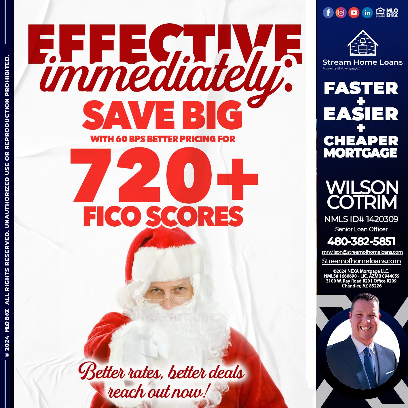 EFECTIVE IMMEDIATELY - Wilson Cotrim -Senior Loan Officer