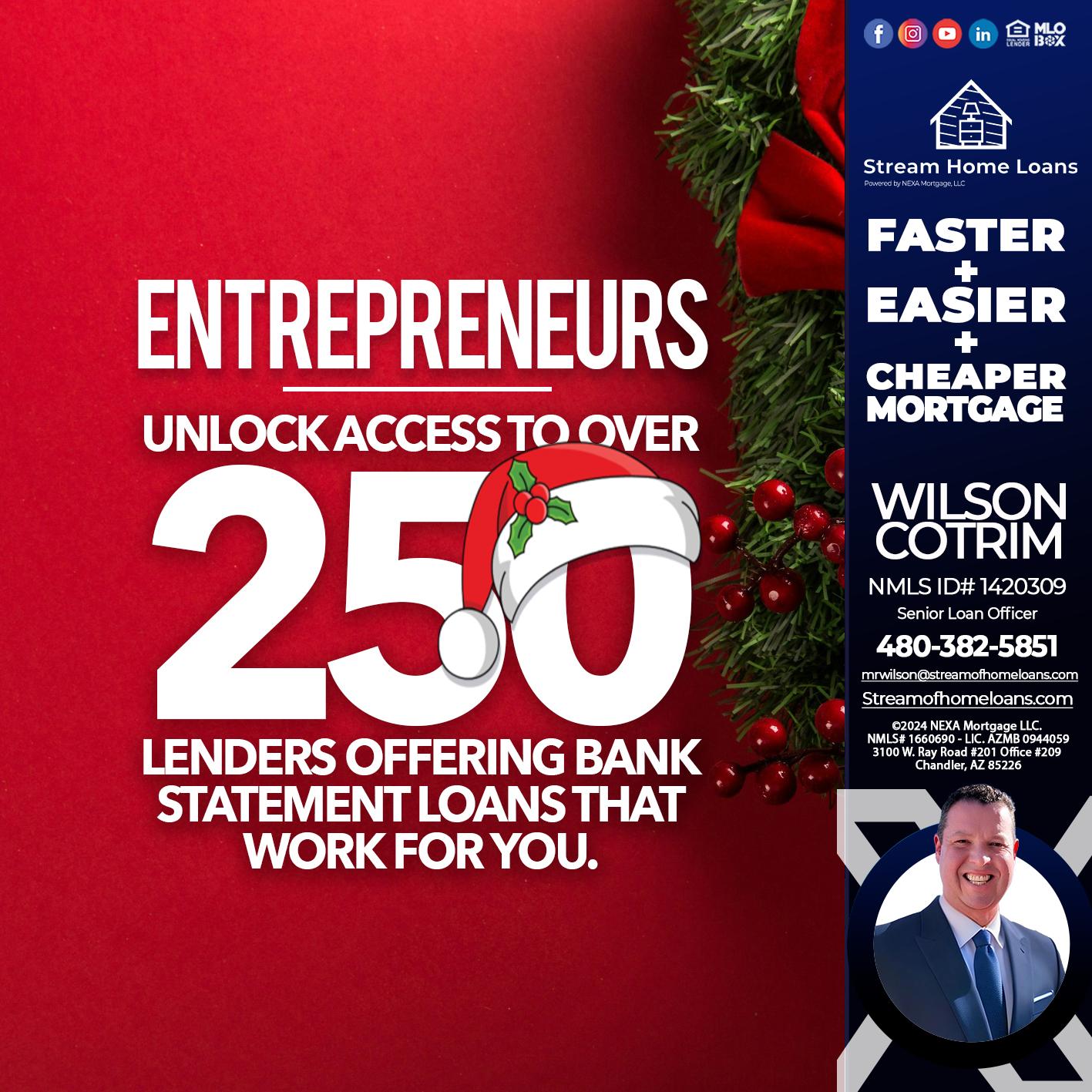 ENTREPRENEURS - Wilson Cotrim -Senior Loan Officer