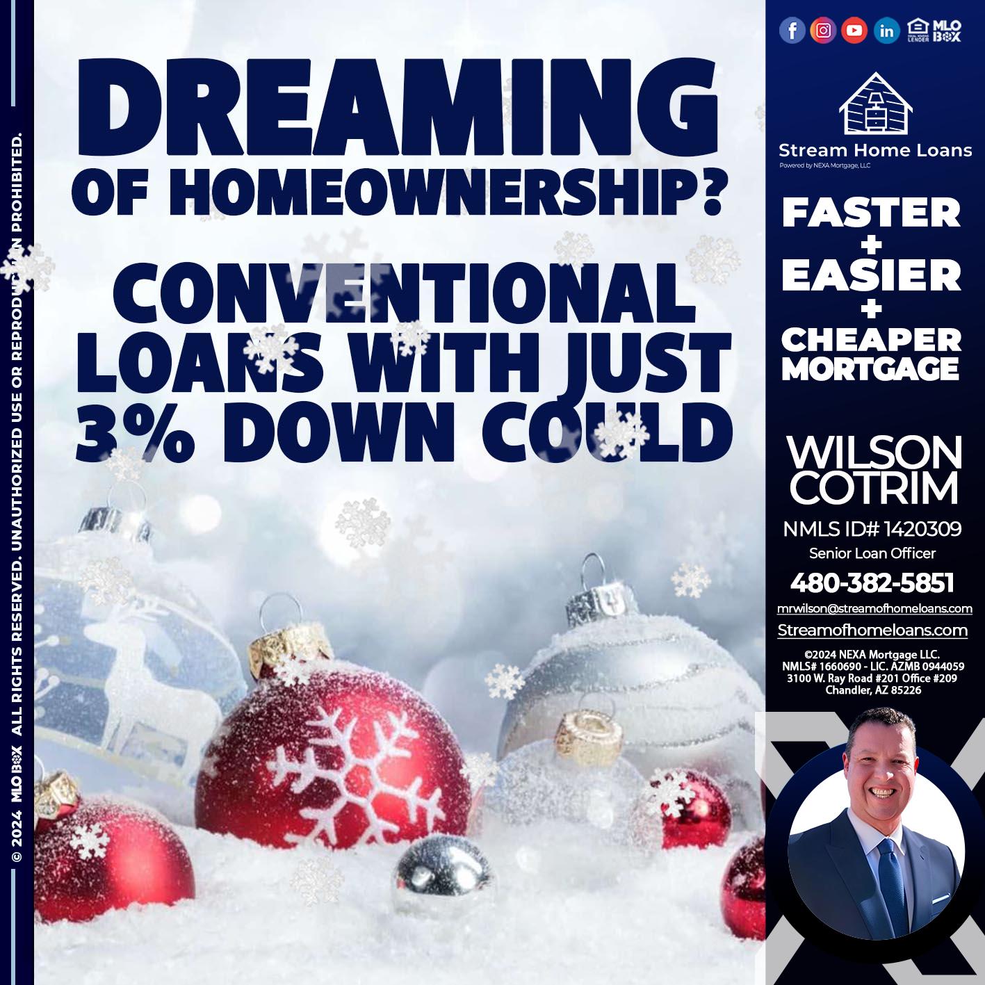 dreaming - Wilson Cotrim -Senior Loan Officer