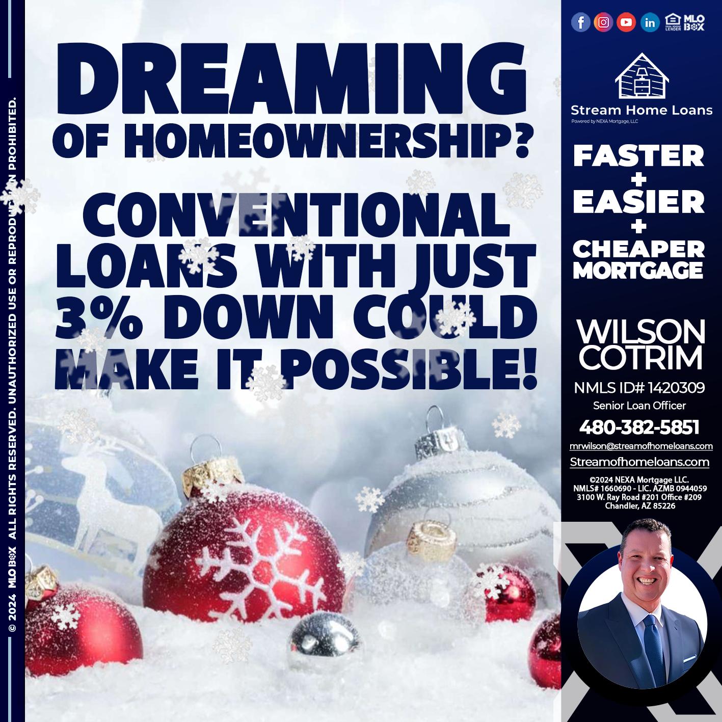 dreaming of homeowrnersip - Wilson Cotrim -Senior Loan Officer