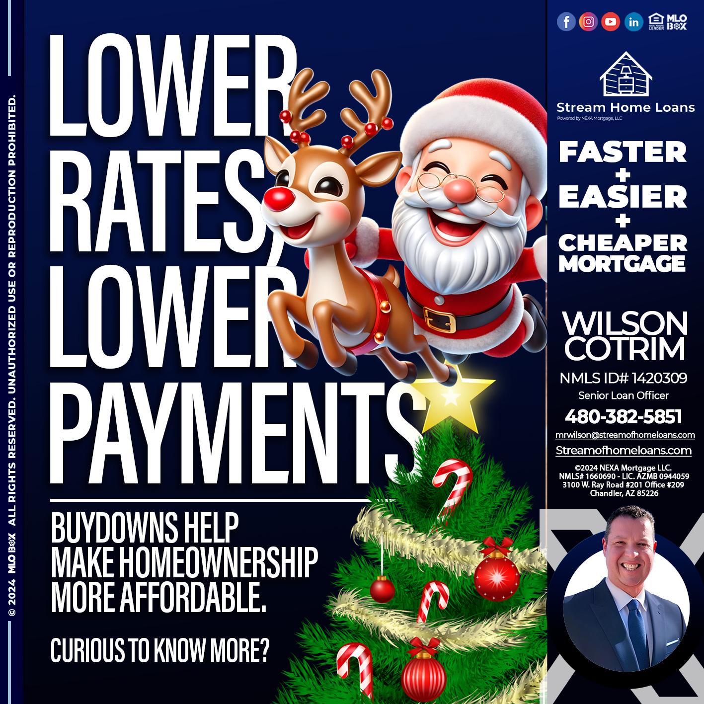 lower rates - Wilson Cotrim -Senior Loan Officer