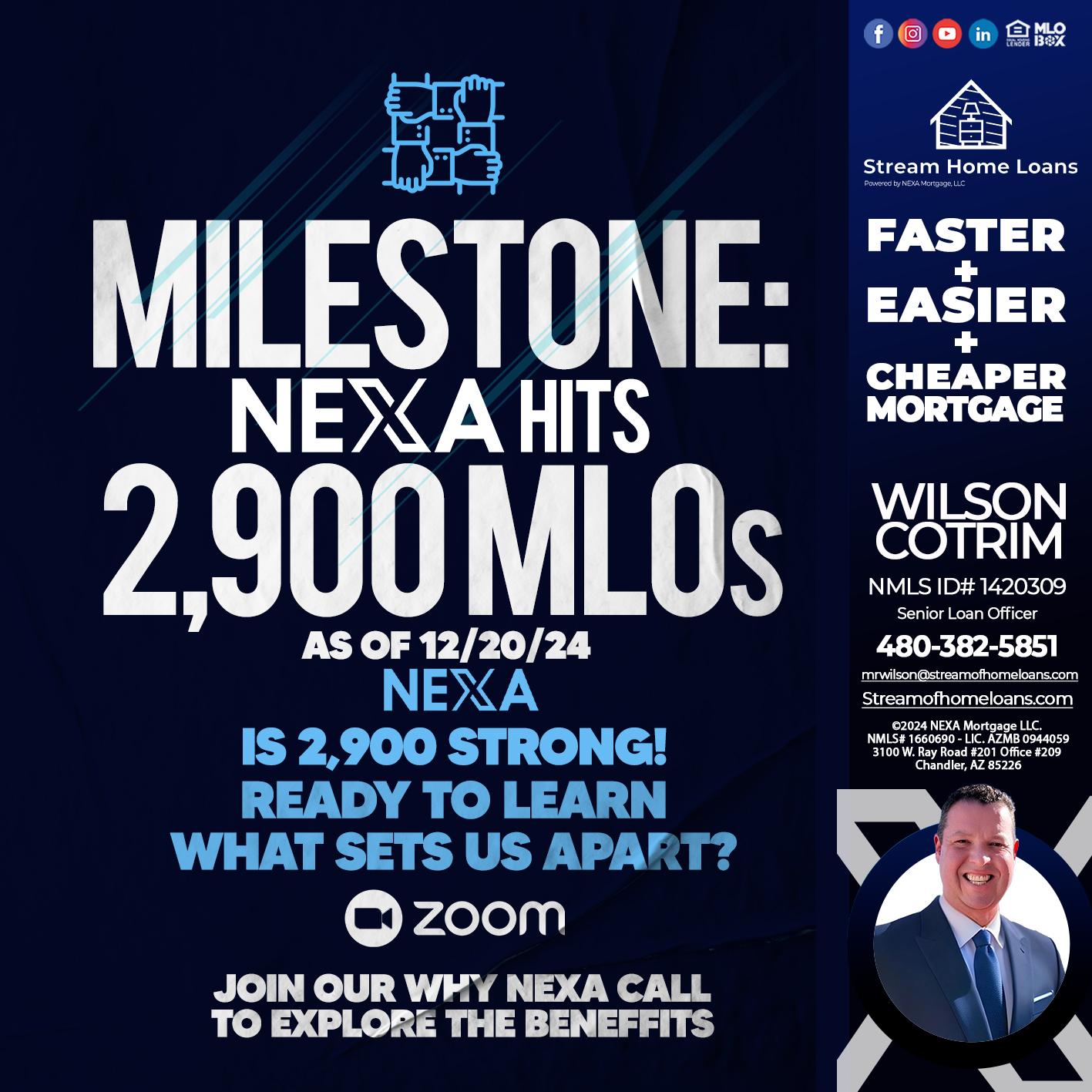MILSTONE 2900 - Wilson Cotrim -Senior Loan Officer