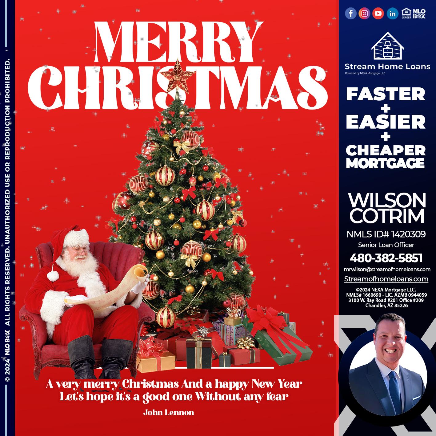 MERRY CHRISTMASS - Wilson Cotrim -Senior Loan Officer