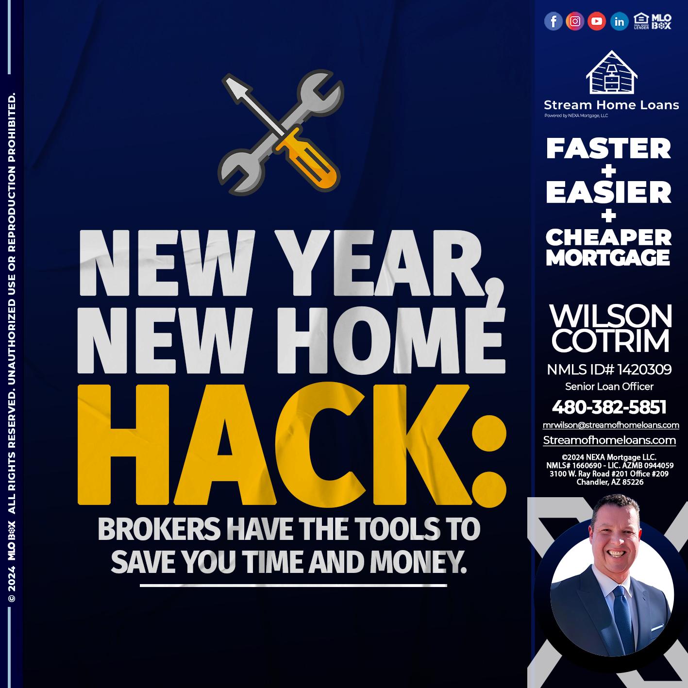 new year, new home - Wilson Cotrim -Senior Loan Officer