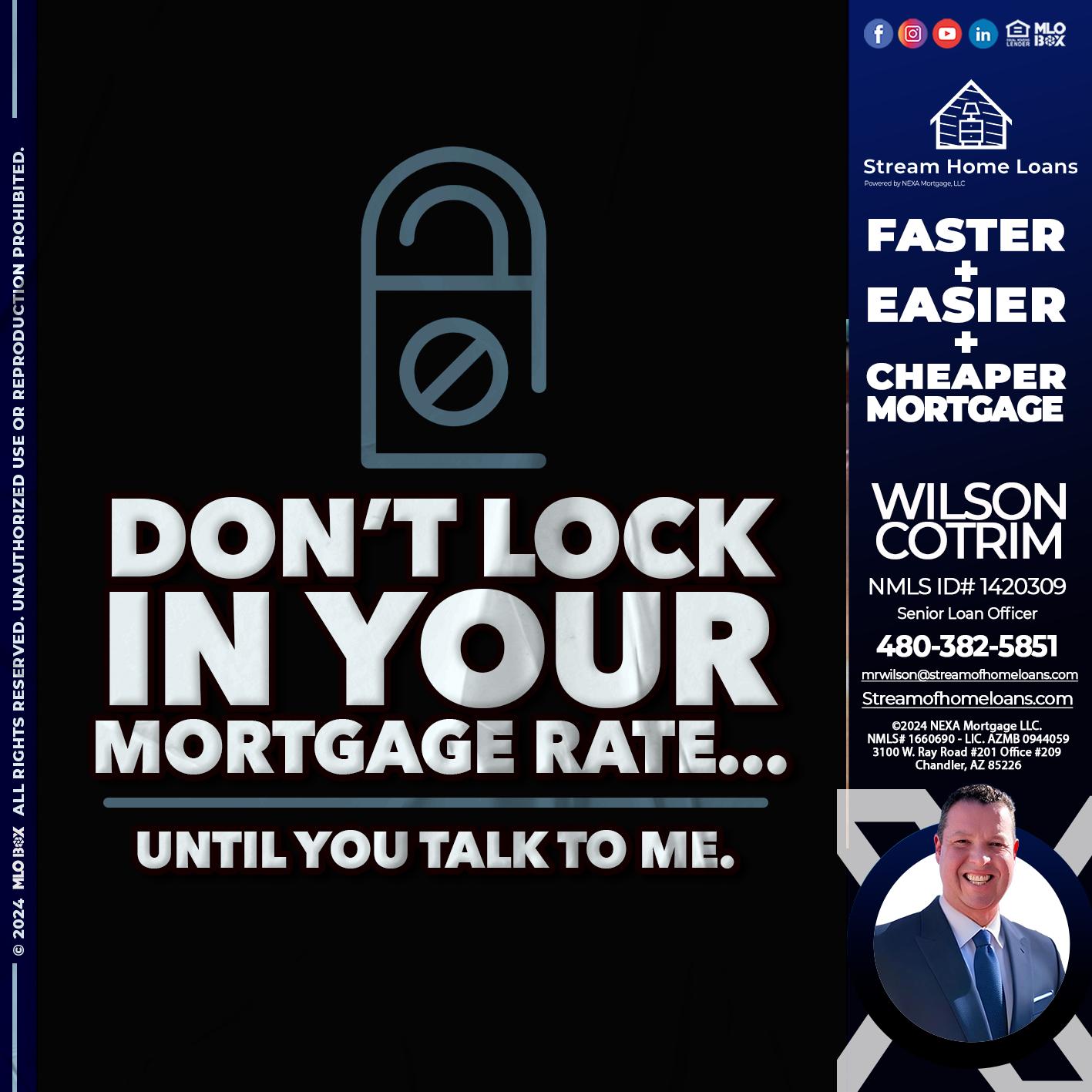 DONT LOCK - Wilson Cotrim -Senior Loan Officer