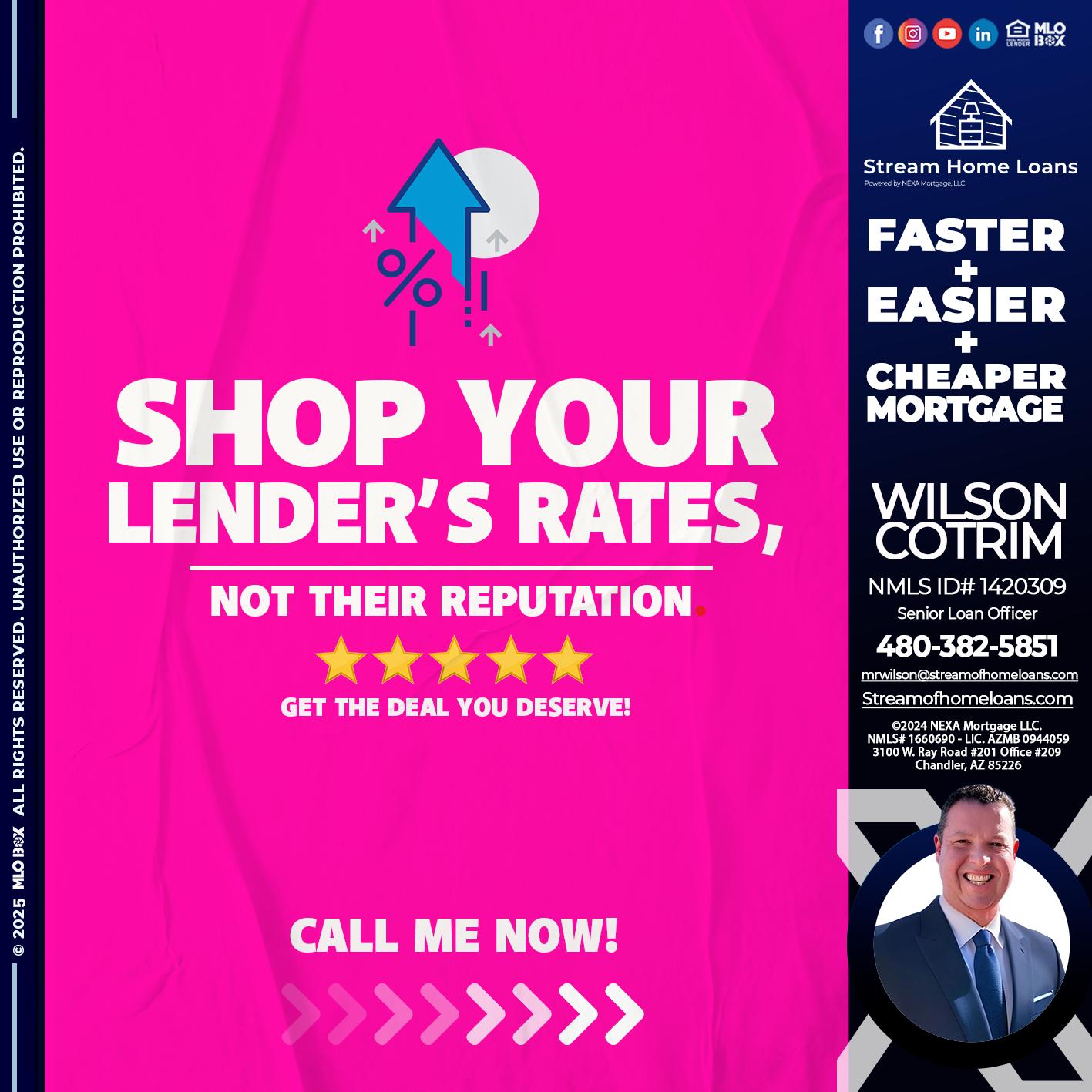 SHOP YOUR - Wilson Cotrim -Senior Loan Officer