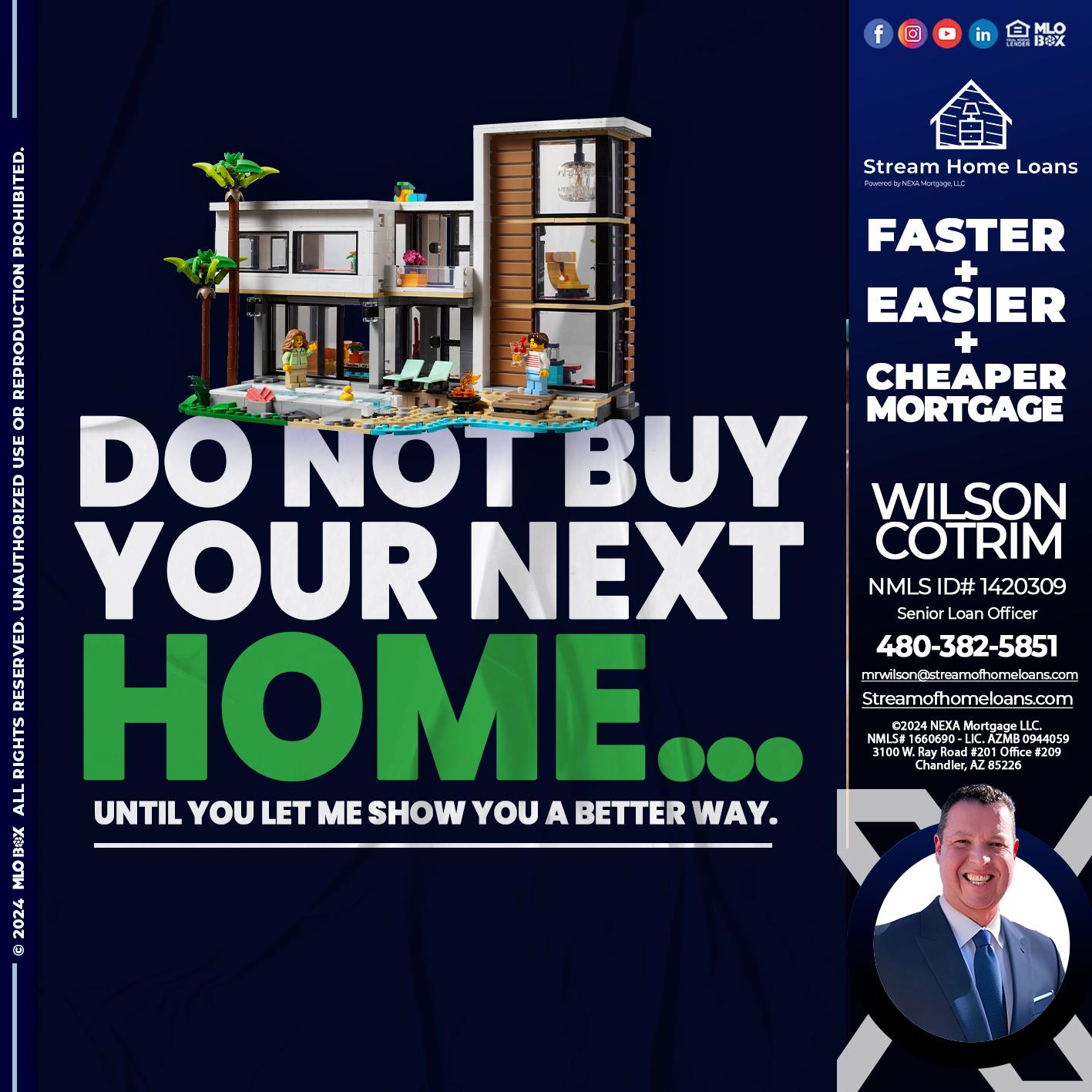 do not buy - Wilson Cotrim -Senior Loan Officer