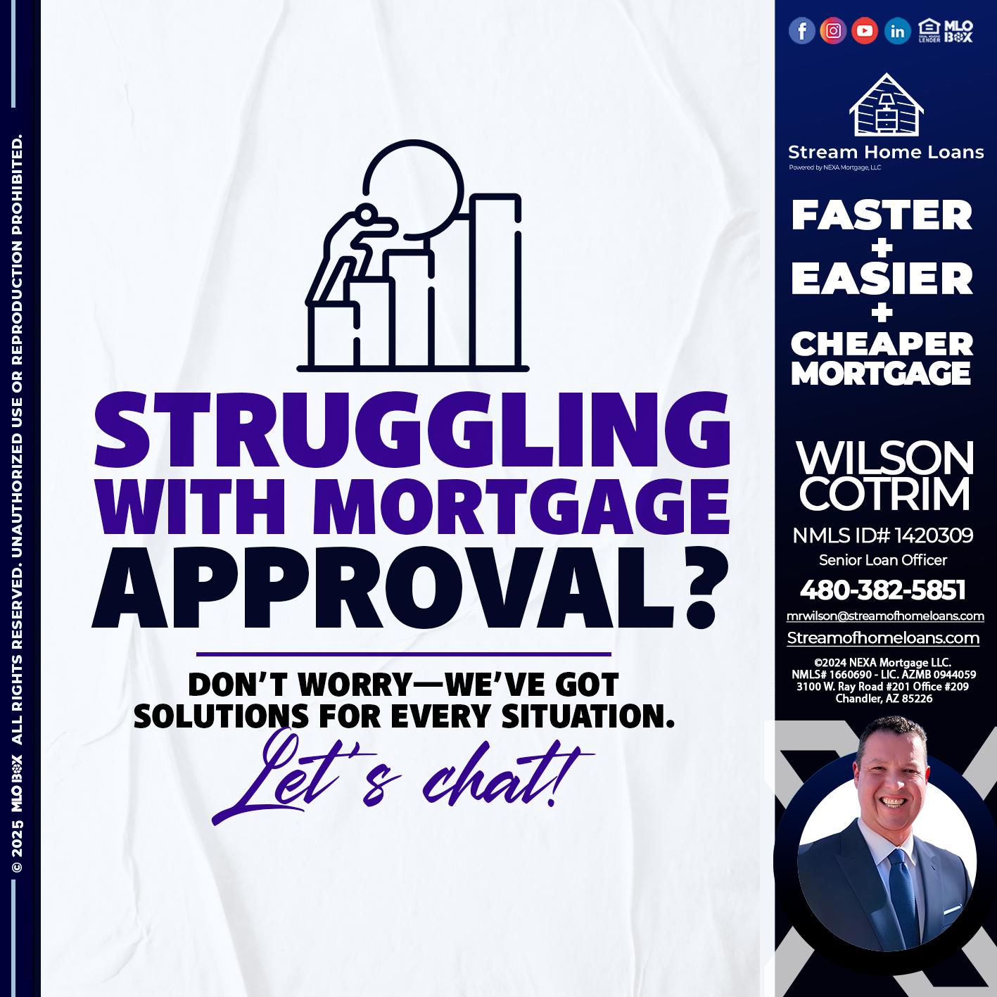 STRUGLING - Wilson Cotrim -Senior Loan Officer