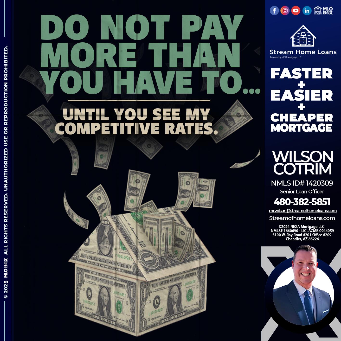DO NOT PAY - Wilson Cotrim -Senior Loan Officer