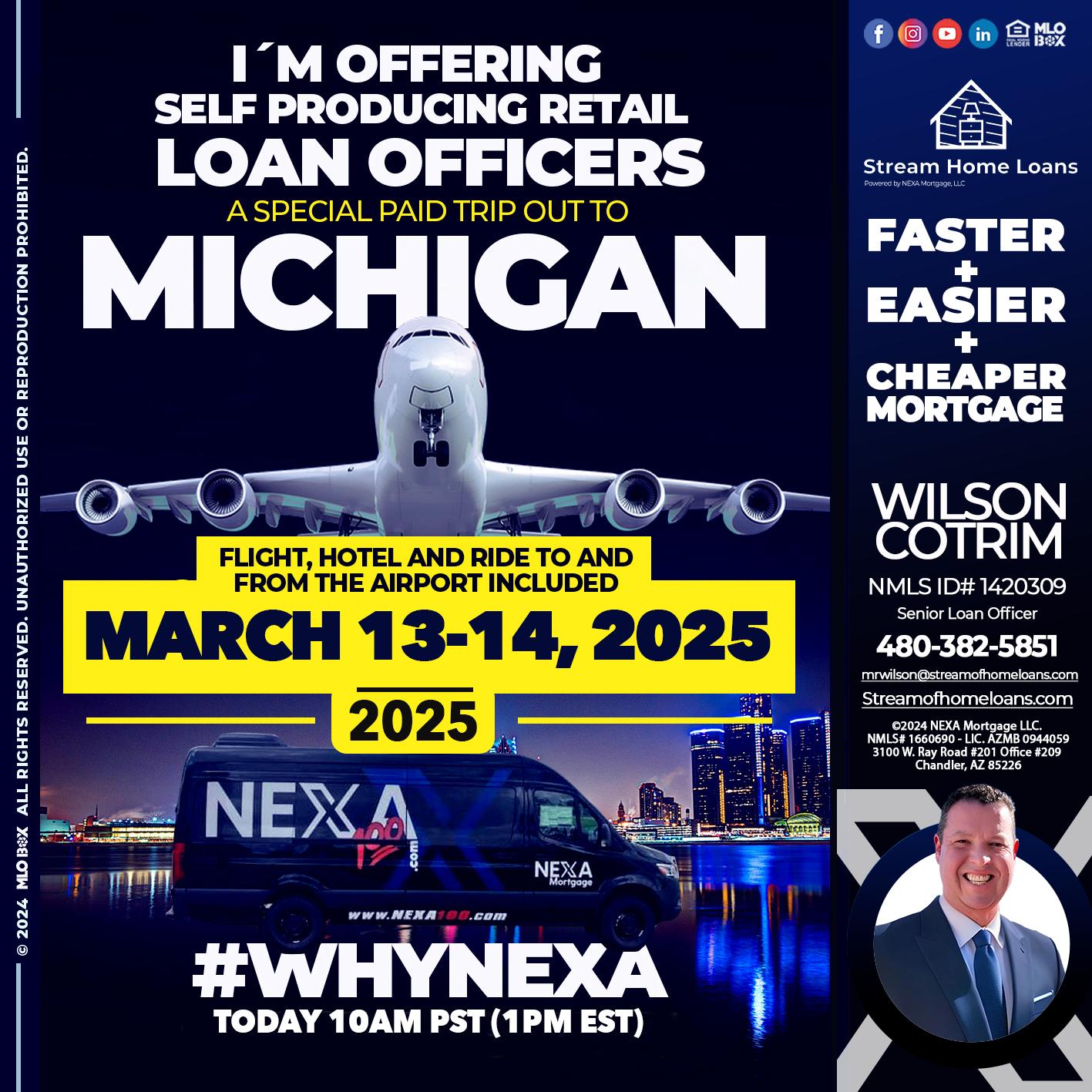MICHIGAN TRIP - Wilson Cotrim -Senior Loan Officer