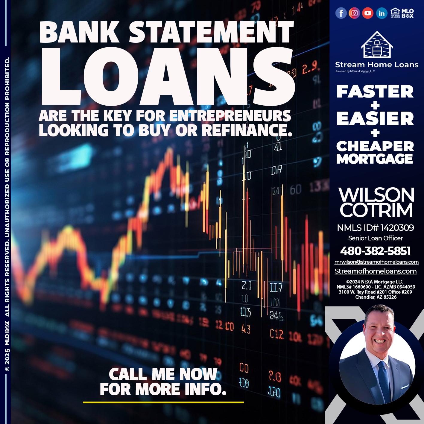 BANK STATEMENT - Wilson Cotrim -Senior Loan Officer