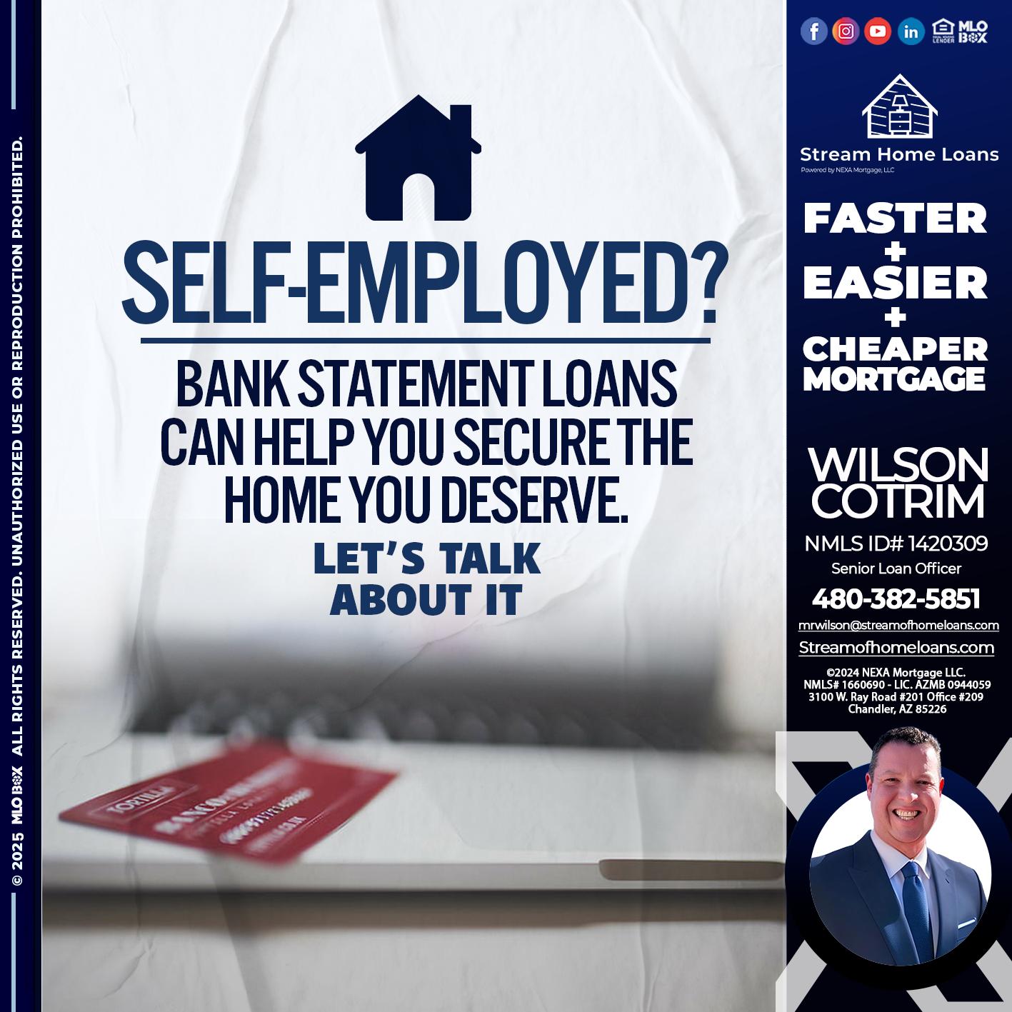 LET´S TALK ABOUT IT - Wilson Cotrim -Senior Loan Officer