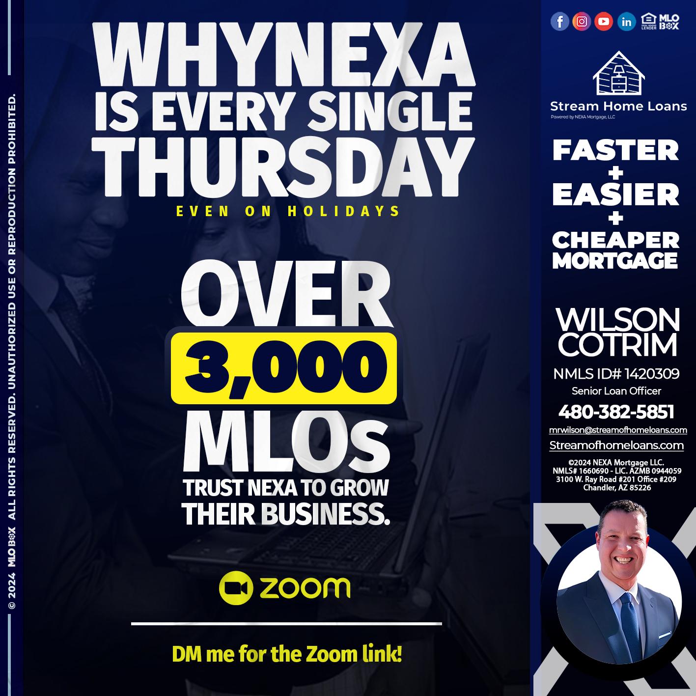 why NEXA - Wilson Cotrim -Senior Loan Officer