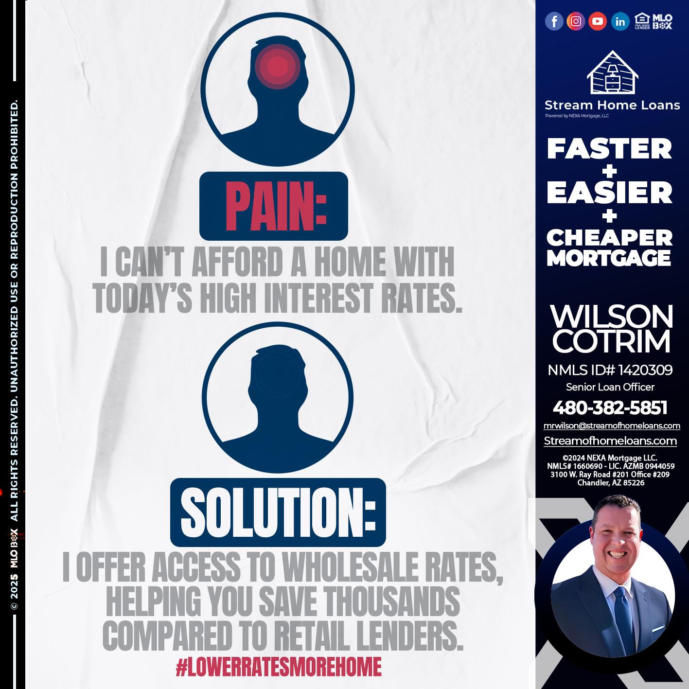 PAIN-SOLUTION - Wilson Cotrim -Senior Loan Officer
