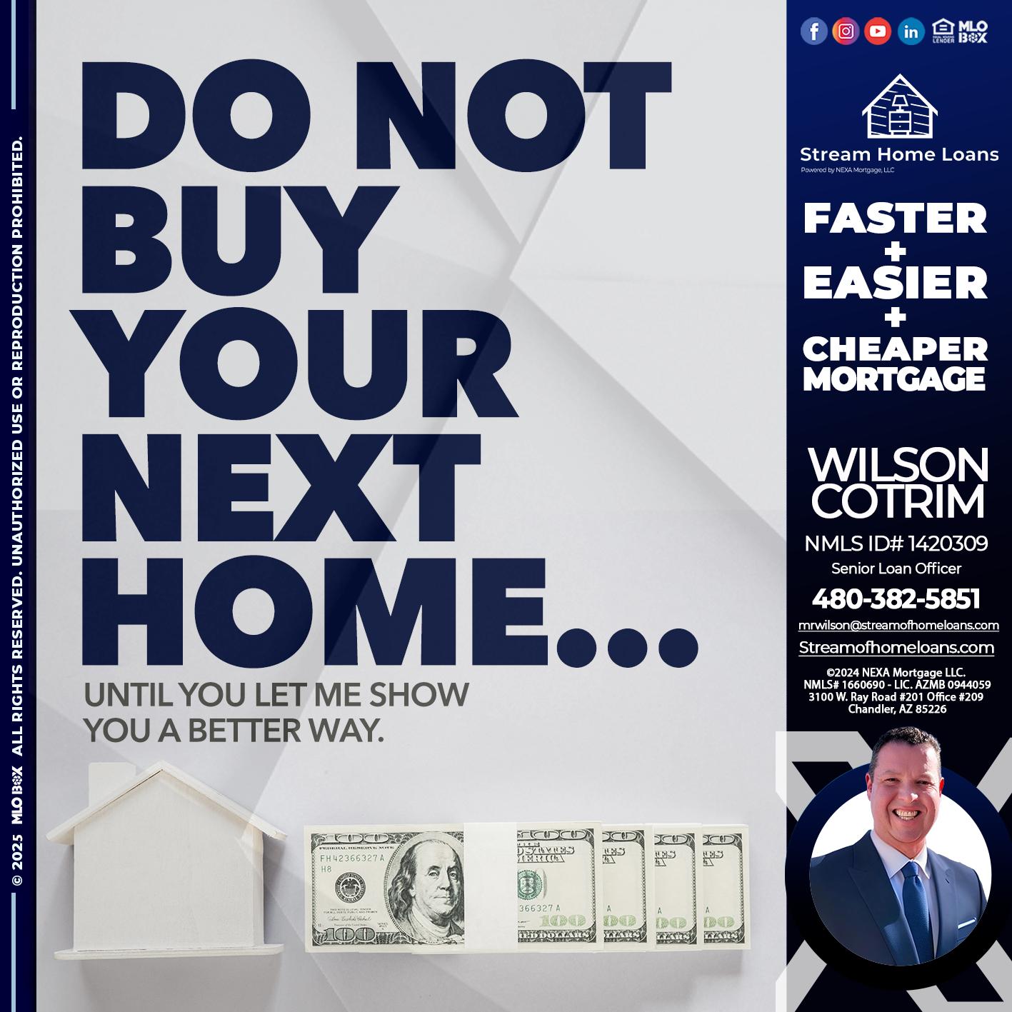 DO NOT BUY - Wilson Cotrim -Senior Loan Officer