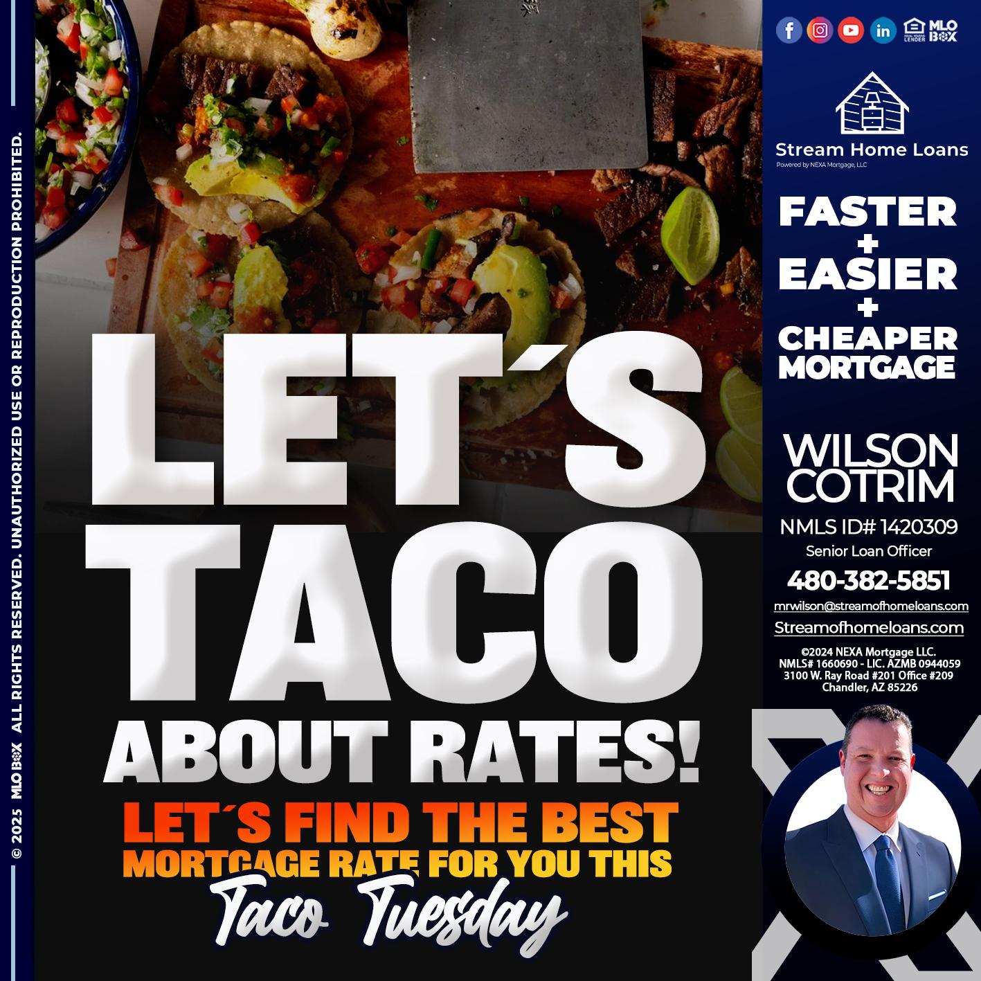 LETS TACO - Wilson Cotrim -Senior Loan Officer