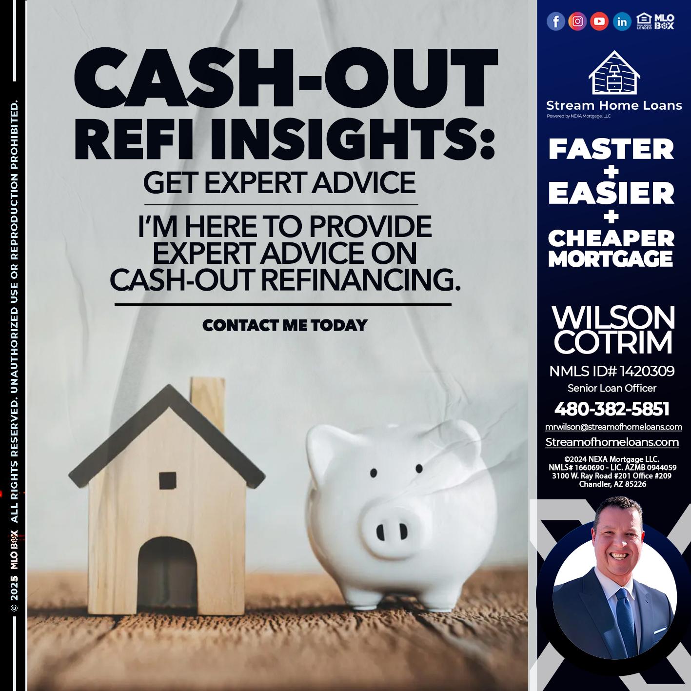 CASH OUT - Wilson Cotrim -Senior Loan Officer