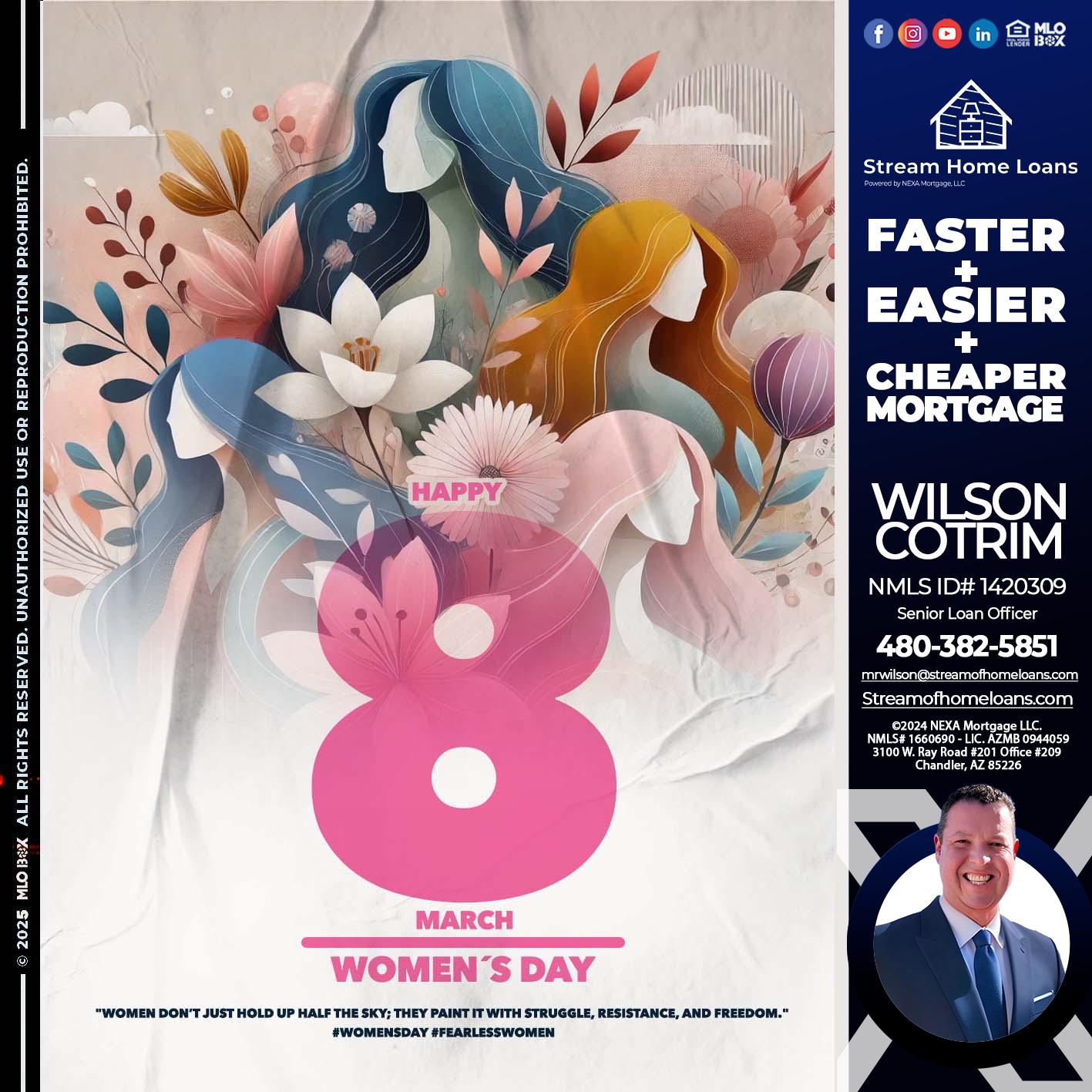 WOMEN´S DAY - Wilson Cotrim -Senior Loan Officer