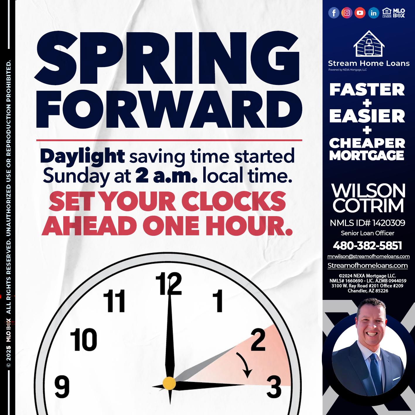 SPRING FORWARD - Wilson Cotrim -Senior Loan Officer