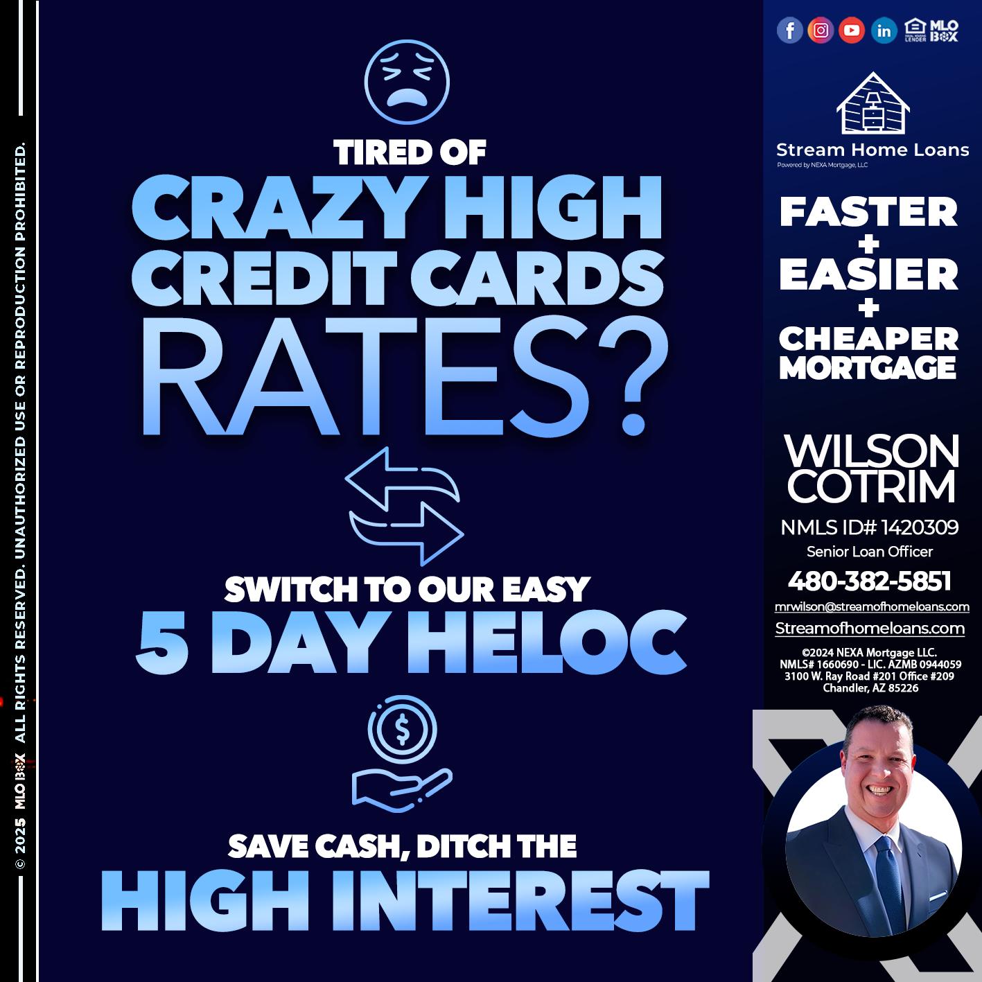 TIRED OF HIGH RATES - Wilson Cotrim -Senior Loan Officer