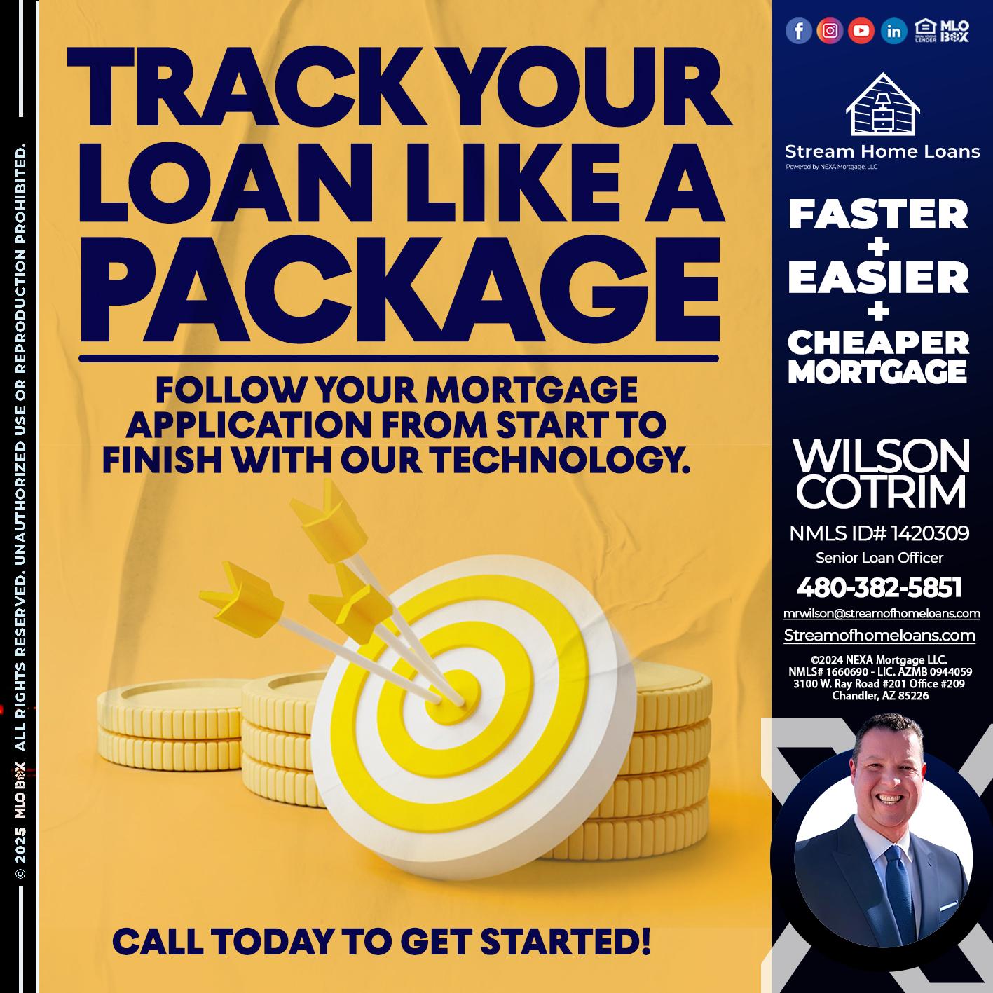 TRACK YOU LOAN - Wilson Cotrim -Senior Loan Officer
