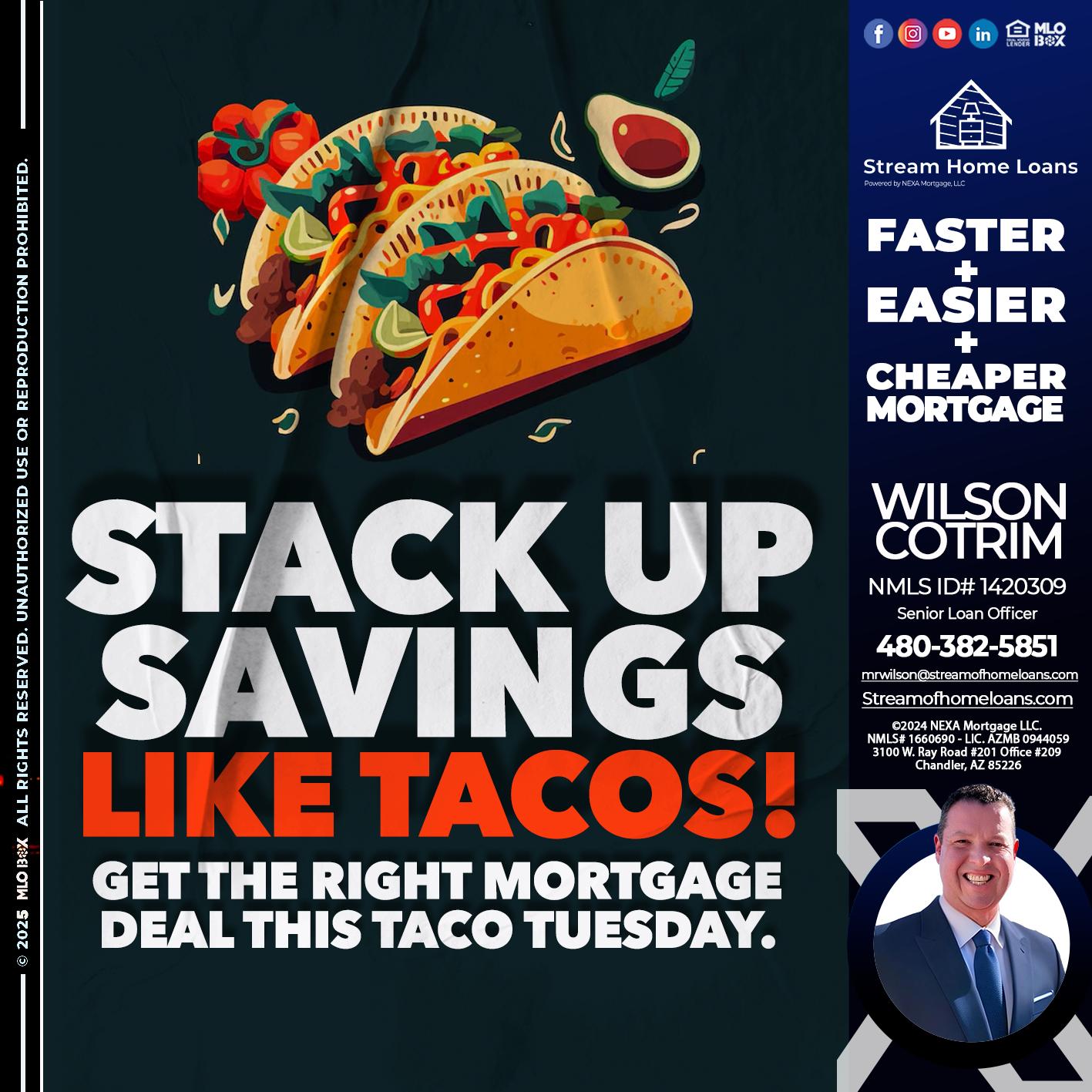 TACO TUESDAY - Wilson Cotrim -Senior Loan Officer