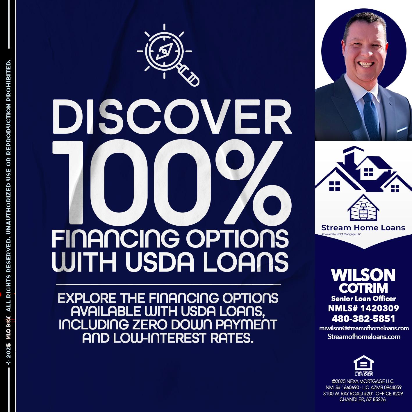 DISCOVER 100% - Wilson Cotrim -Senior Loan Officer