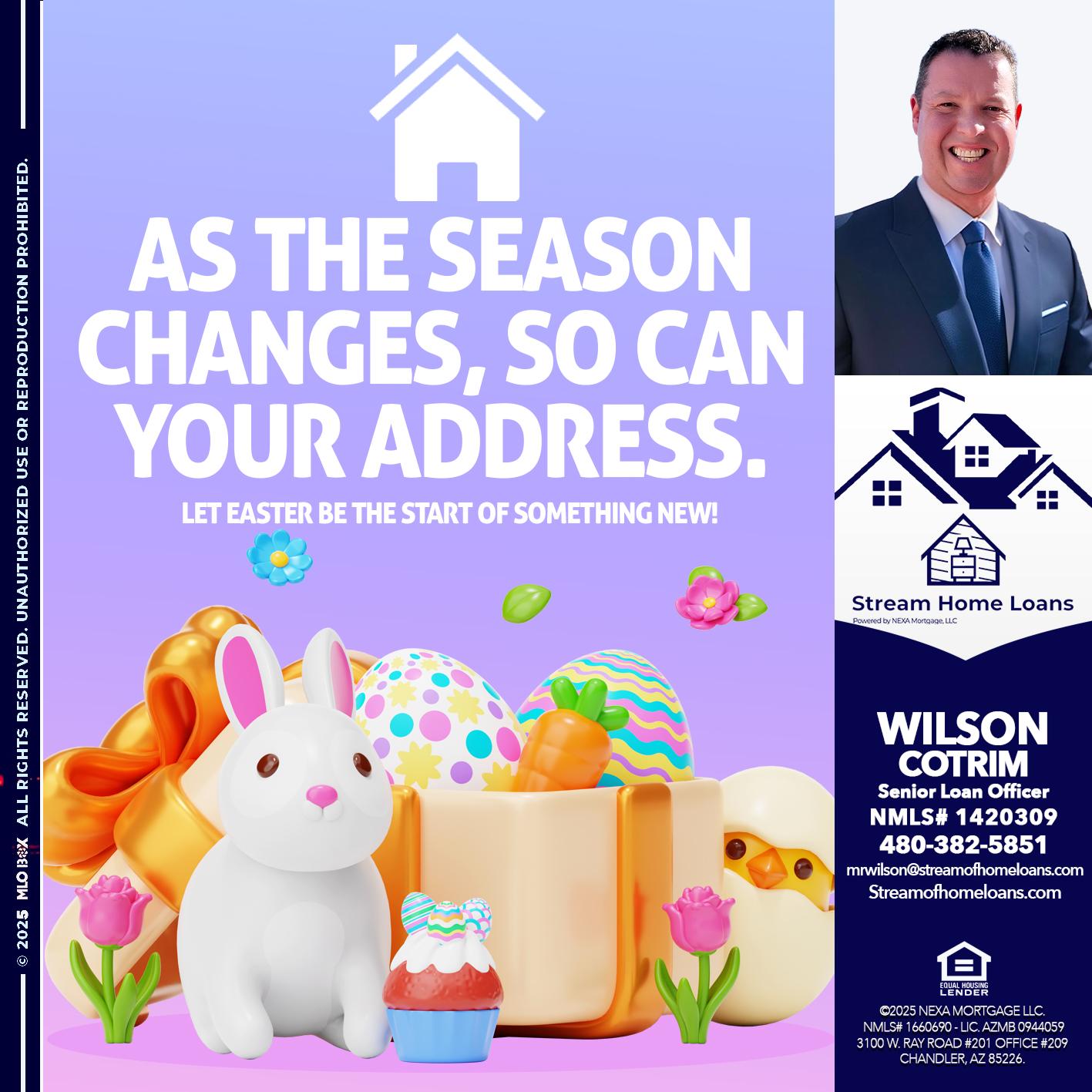 EASTER DAY - Wilson Cotrim -Senior Loan Officer