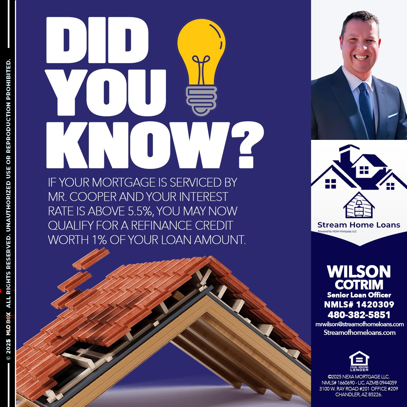 DID YOU KNOW? - Wilson Cotrim -Senior Loan Officer