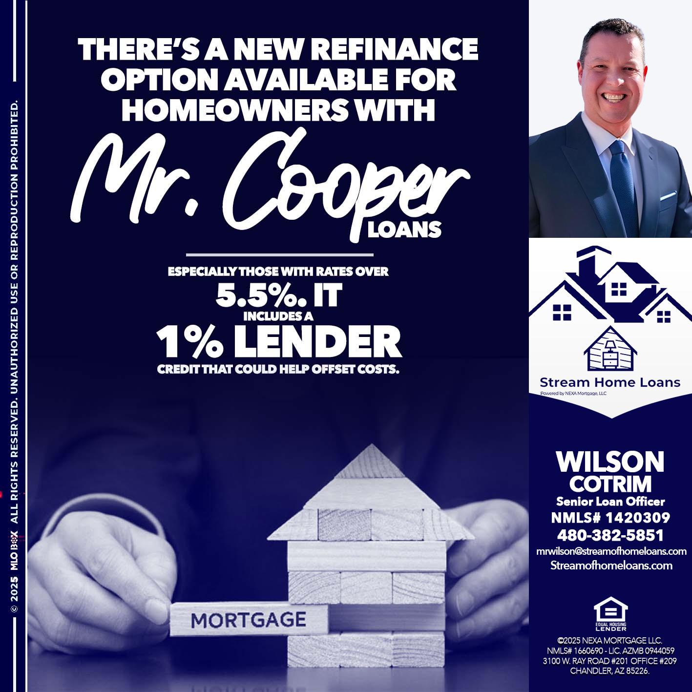 Mr. Cooper loans - Wilson Cotrim -Senior Loan Officer