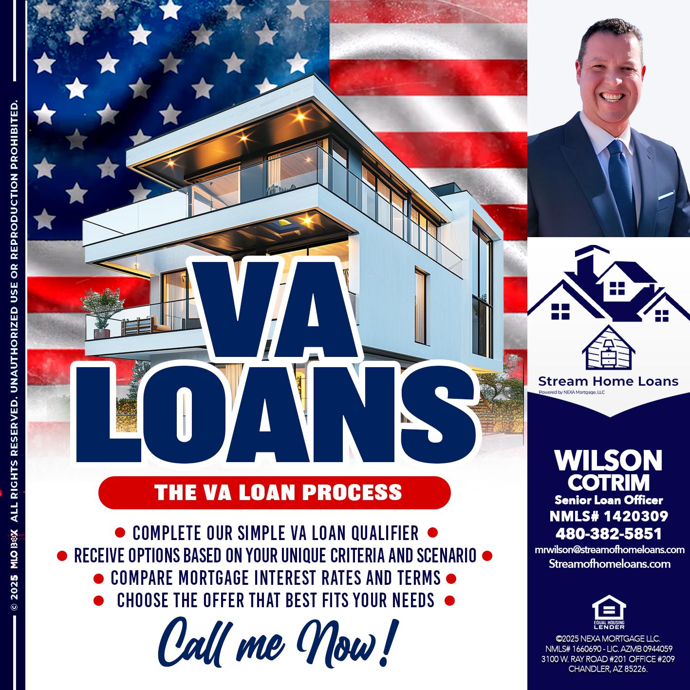 VA LOANS - Wilson Cotrim -Senior Loan Officer