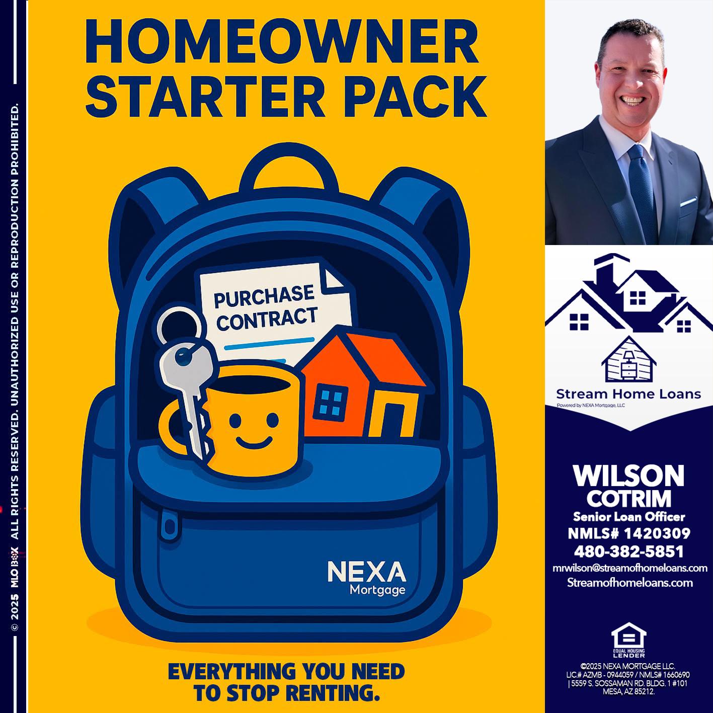 NEED A HOMEOWNER PACK.. - Wilson Cotrim -Senior Loan Officer