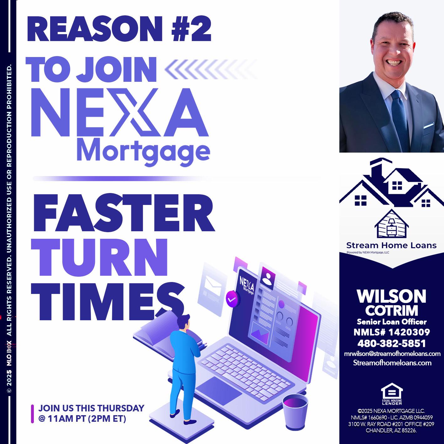 REASON 2 - Wilson Cotrim -Senior Loan Officer