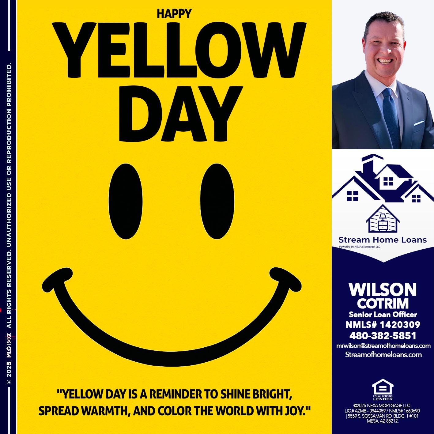 YELLOW DAY - Wilson Cotrim -Senior Loan Officer