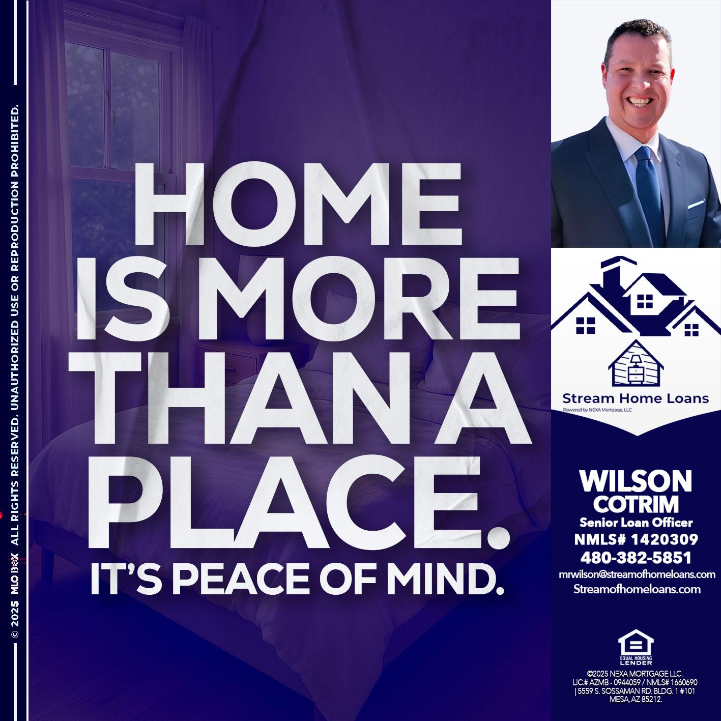 HOME IS MORE - Wilson Cotrim -Senior Loan Officer