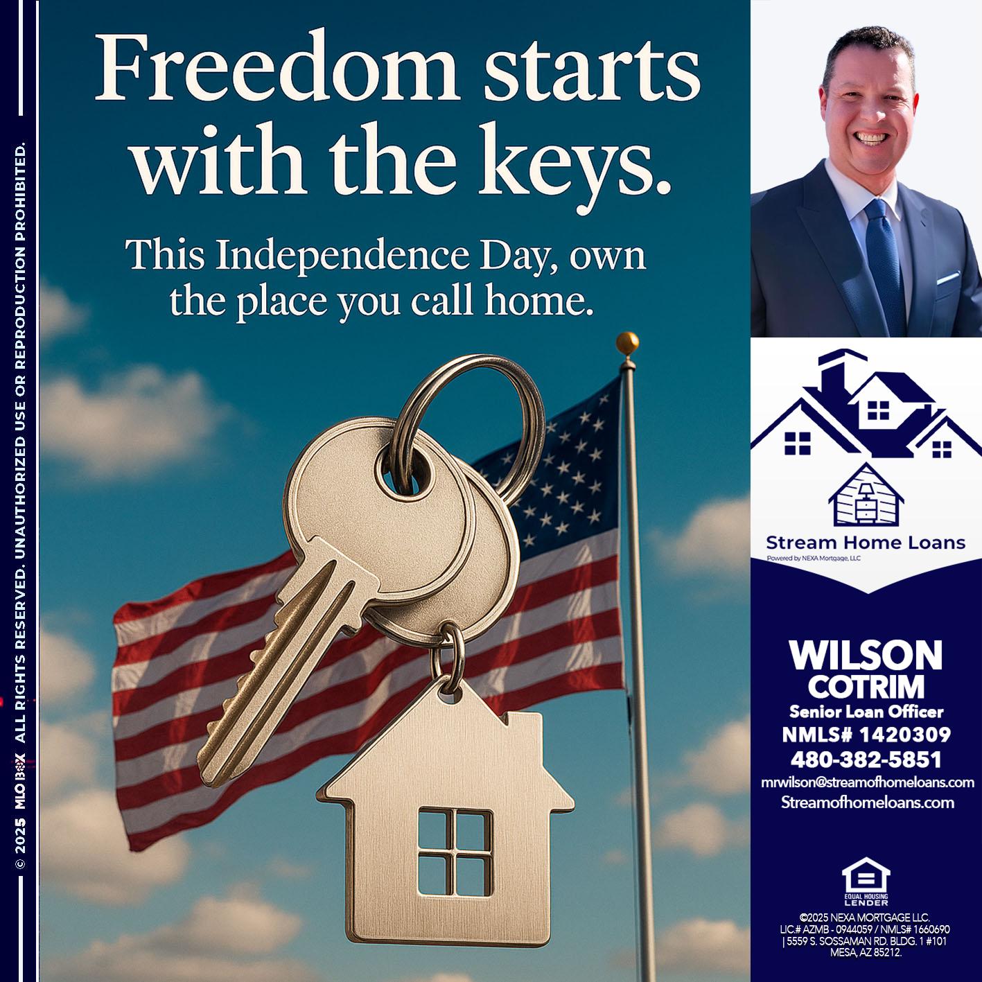 FREEDOM STARTS - Wilson Cotrim -Senior Loan Officer