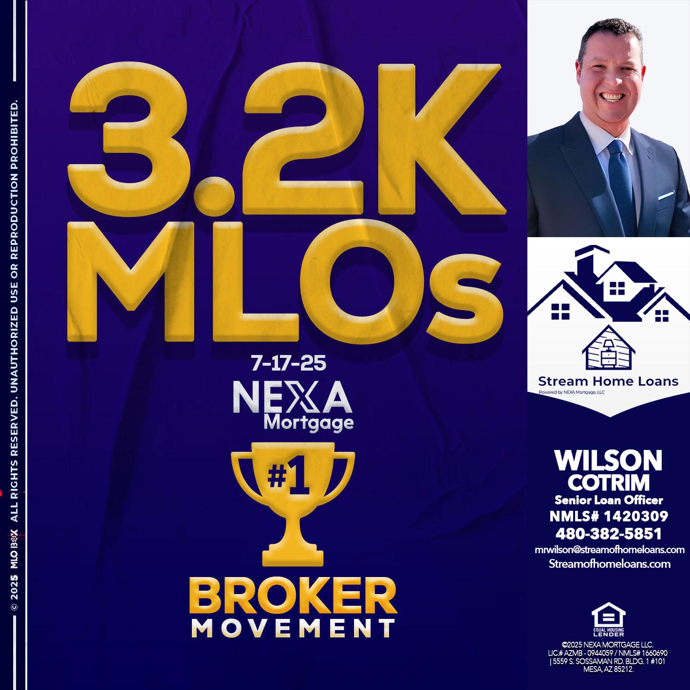 3.2K MLOs - Wilson Cotrim -Senior Loan Officer