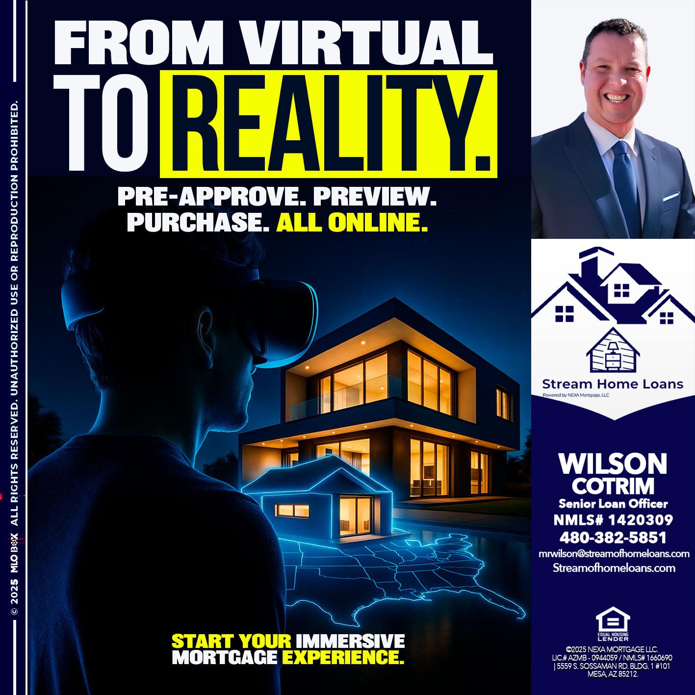 FROM VIRTUAL - Wilson Cotrim -Senior Loan Officer