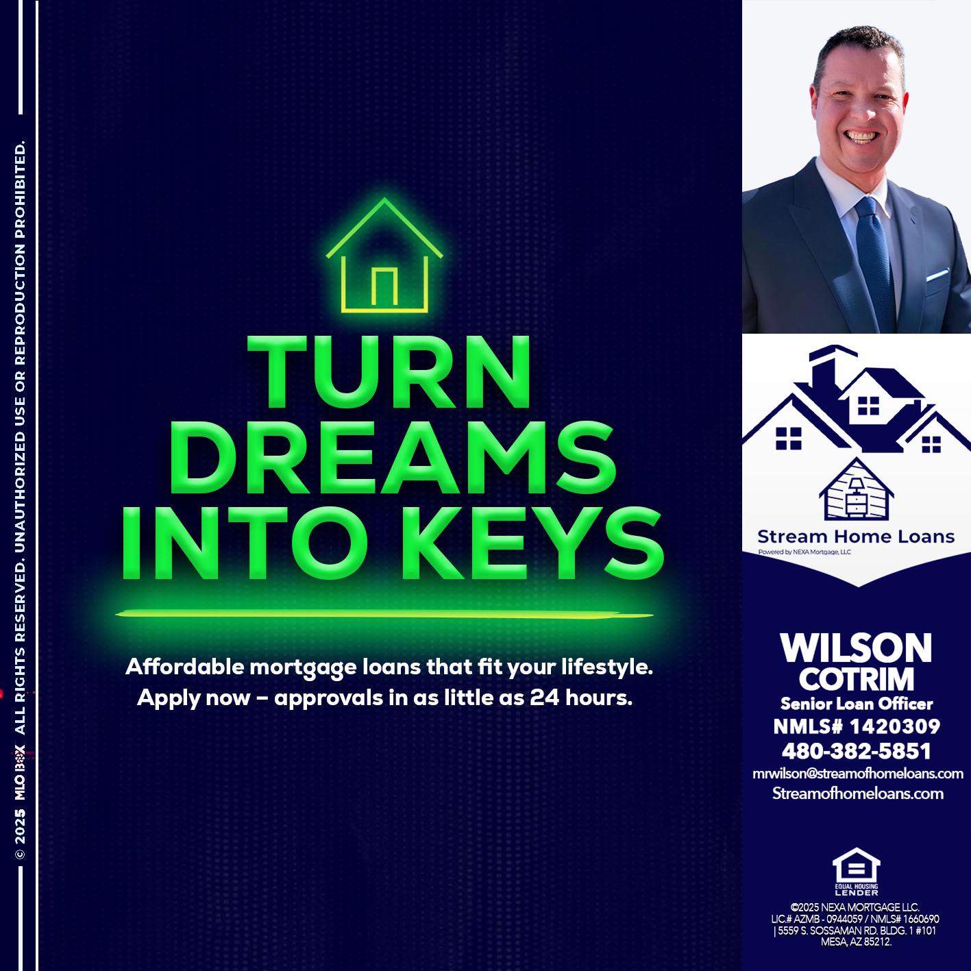 turn dreams - Wilson Cotrim -Senior Loan Officer