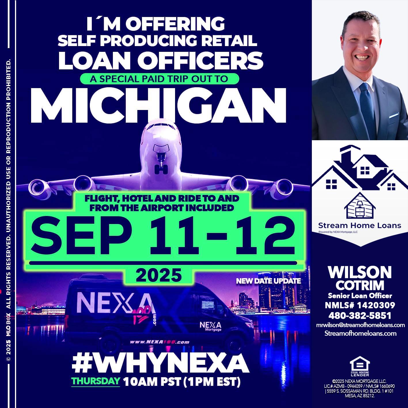 MICHIGAN TRIP - Wilson Cotrim -Senior Loan Officer