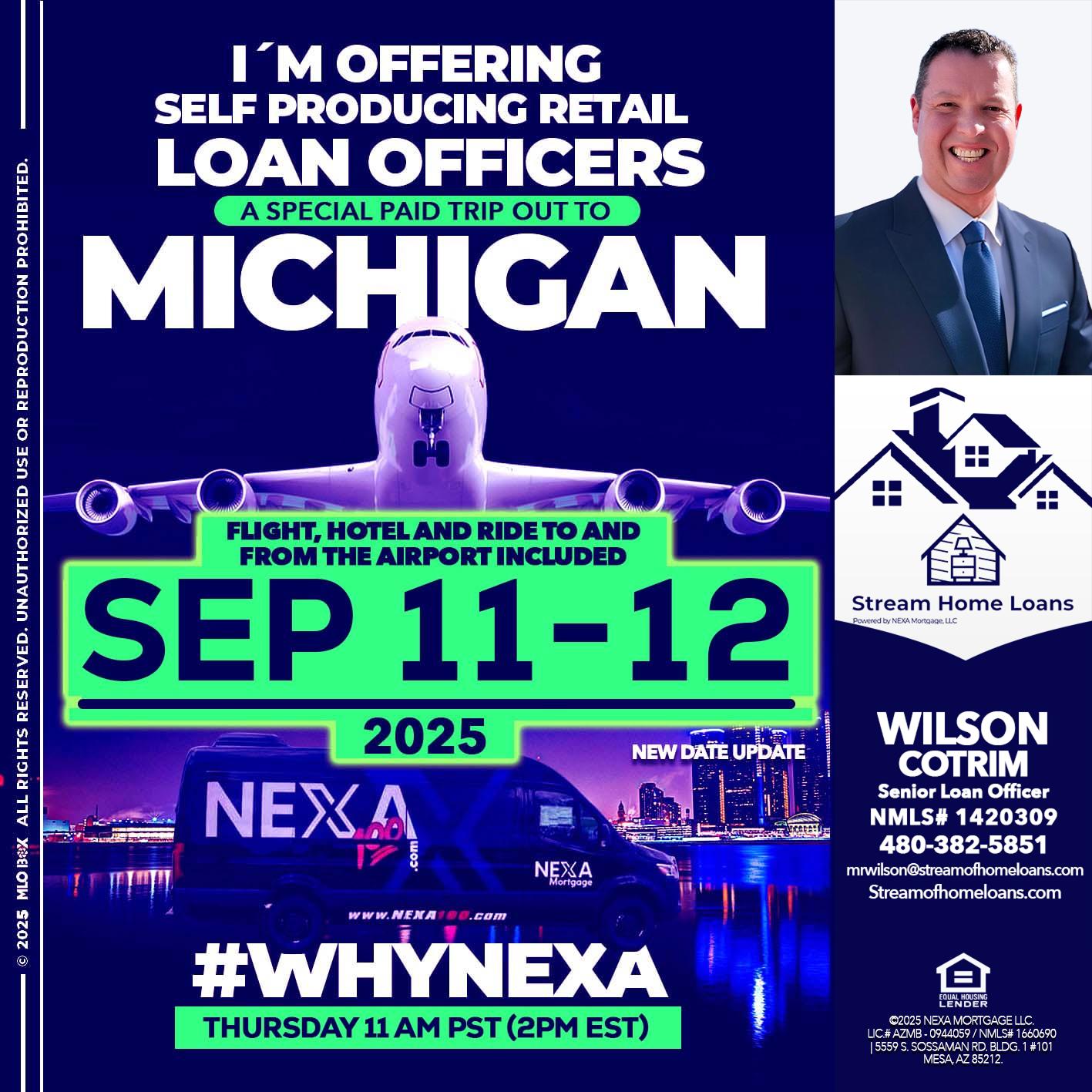 michigan sep 11-12 - Wilson Cotrim -Senior Loan Officer
