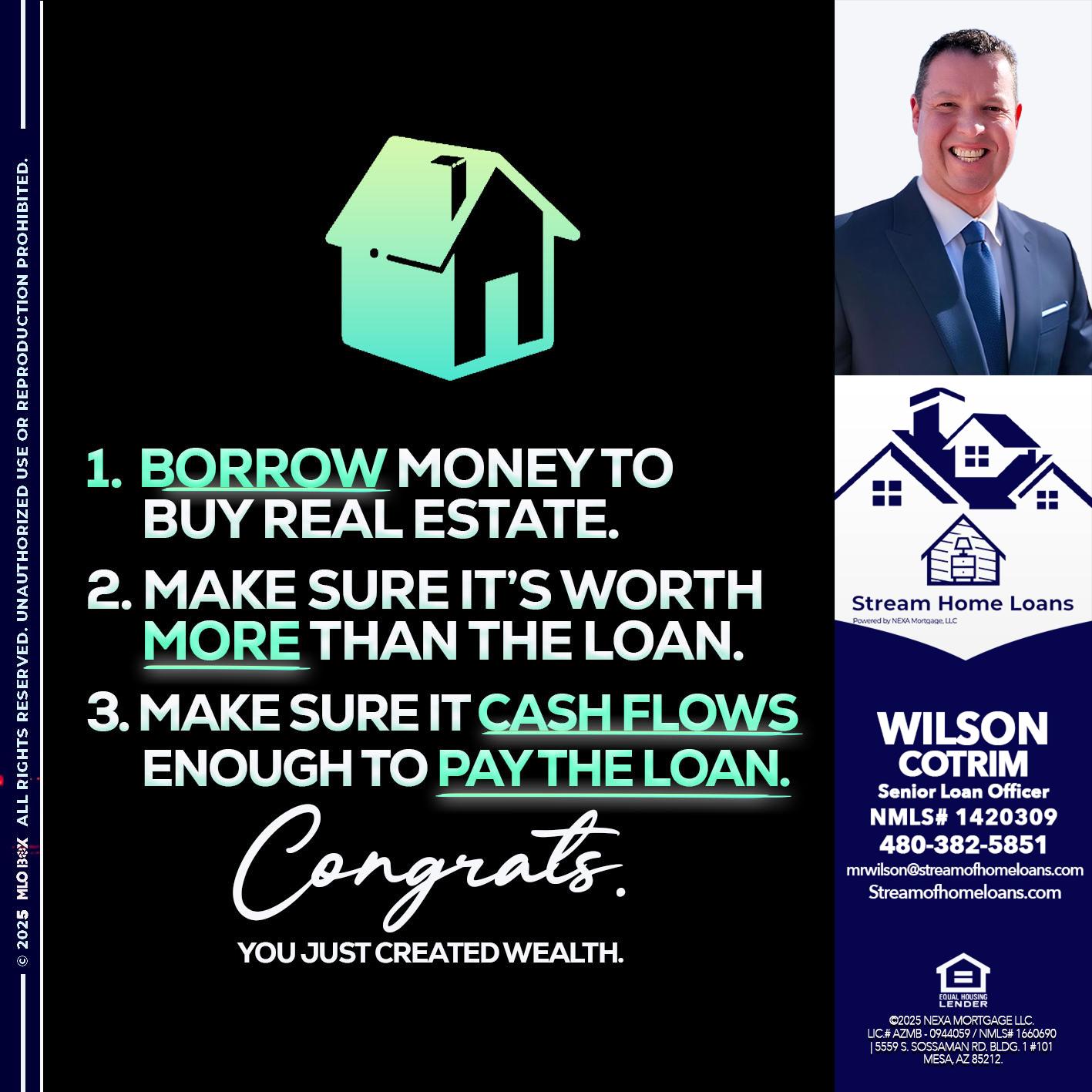 BORROW MONEY - Wilson Cotrim -Senior Loan Officer