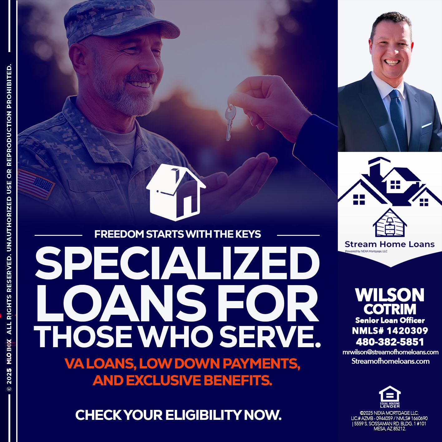 SPECIALIZED LOANS - Wilson Cotrim -Senior Loan Officer