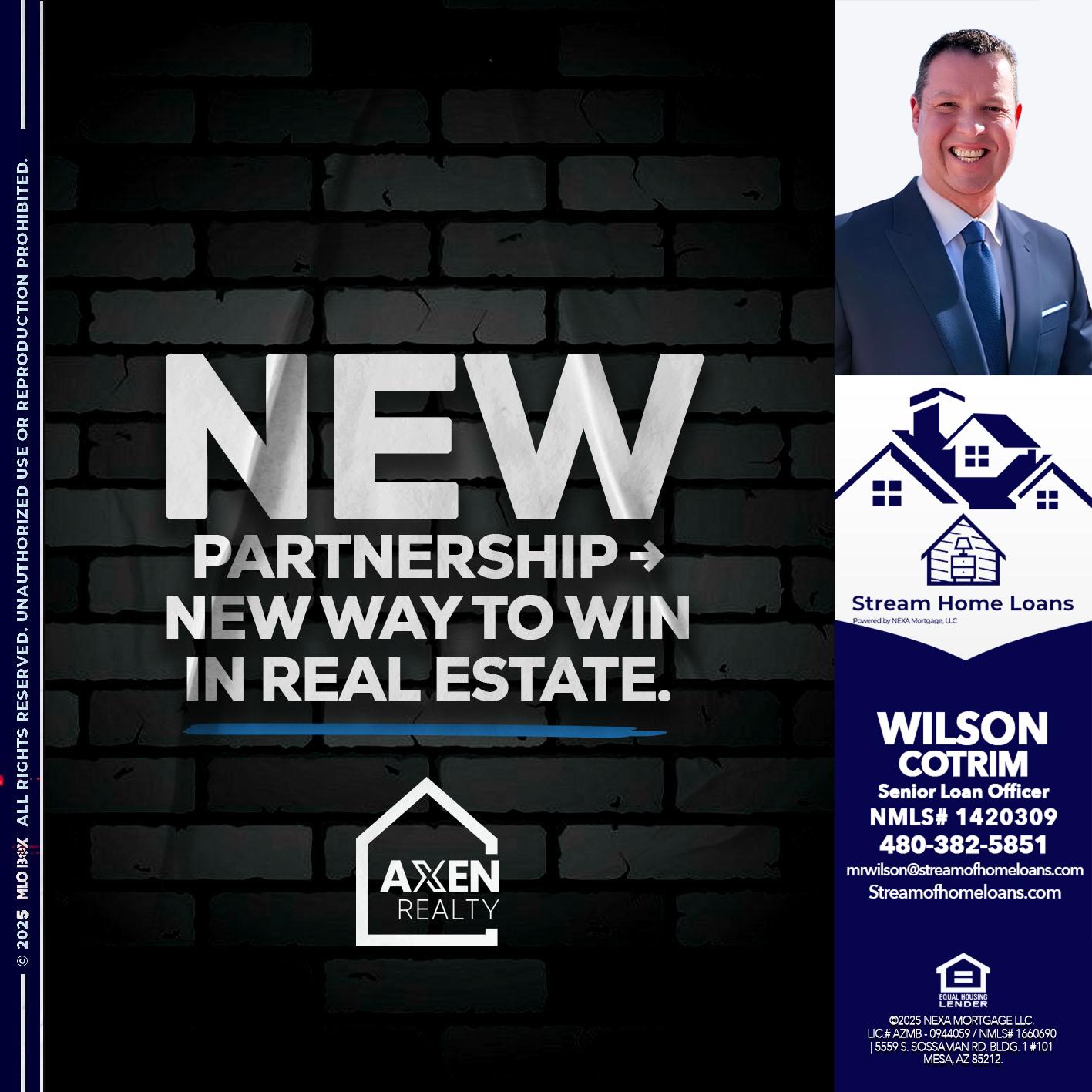 new partnership - Wilson Cotrim -Senior Loan Officer