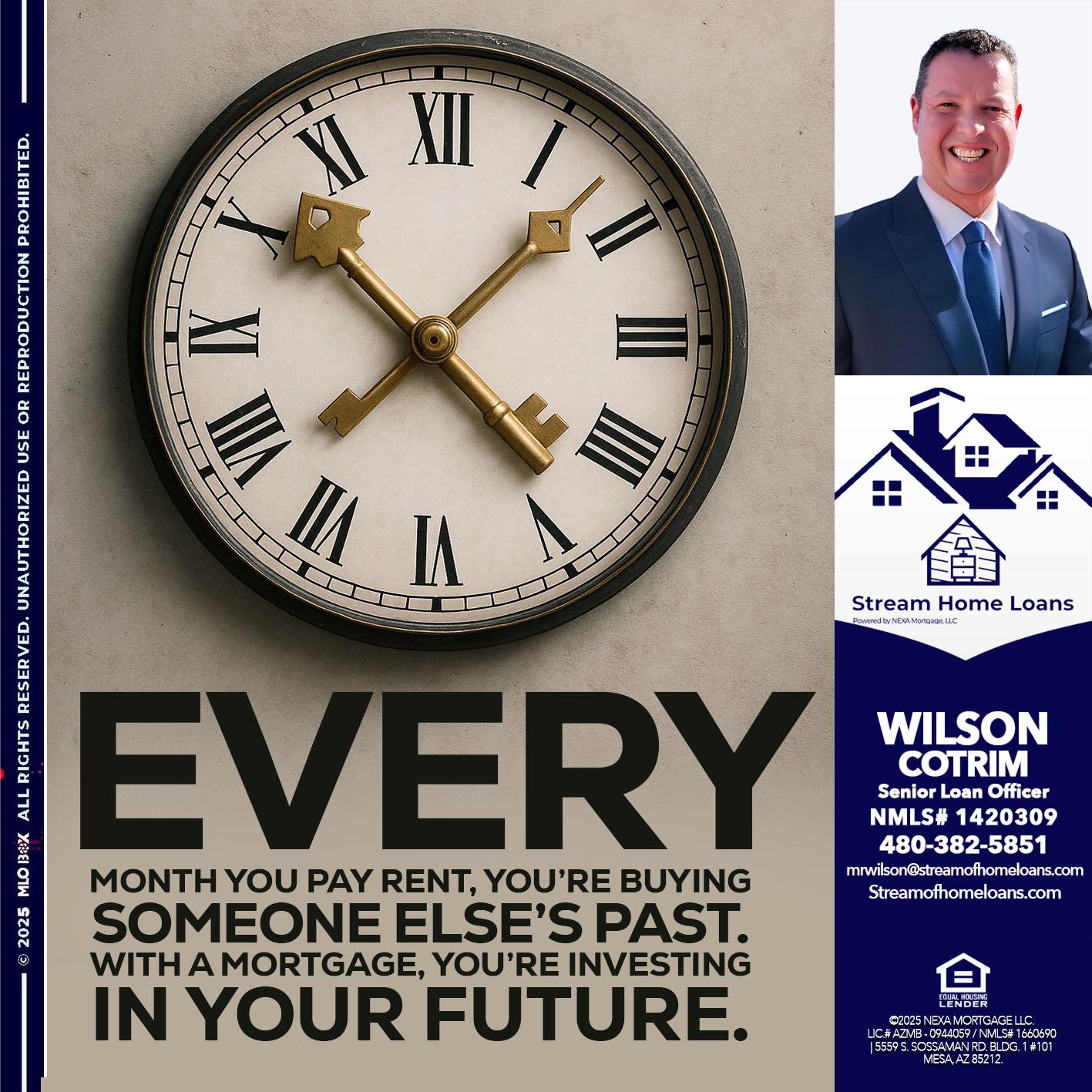 EVERY MONTH - Wilson Cotrim -Senior Loan Officer