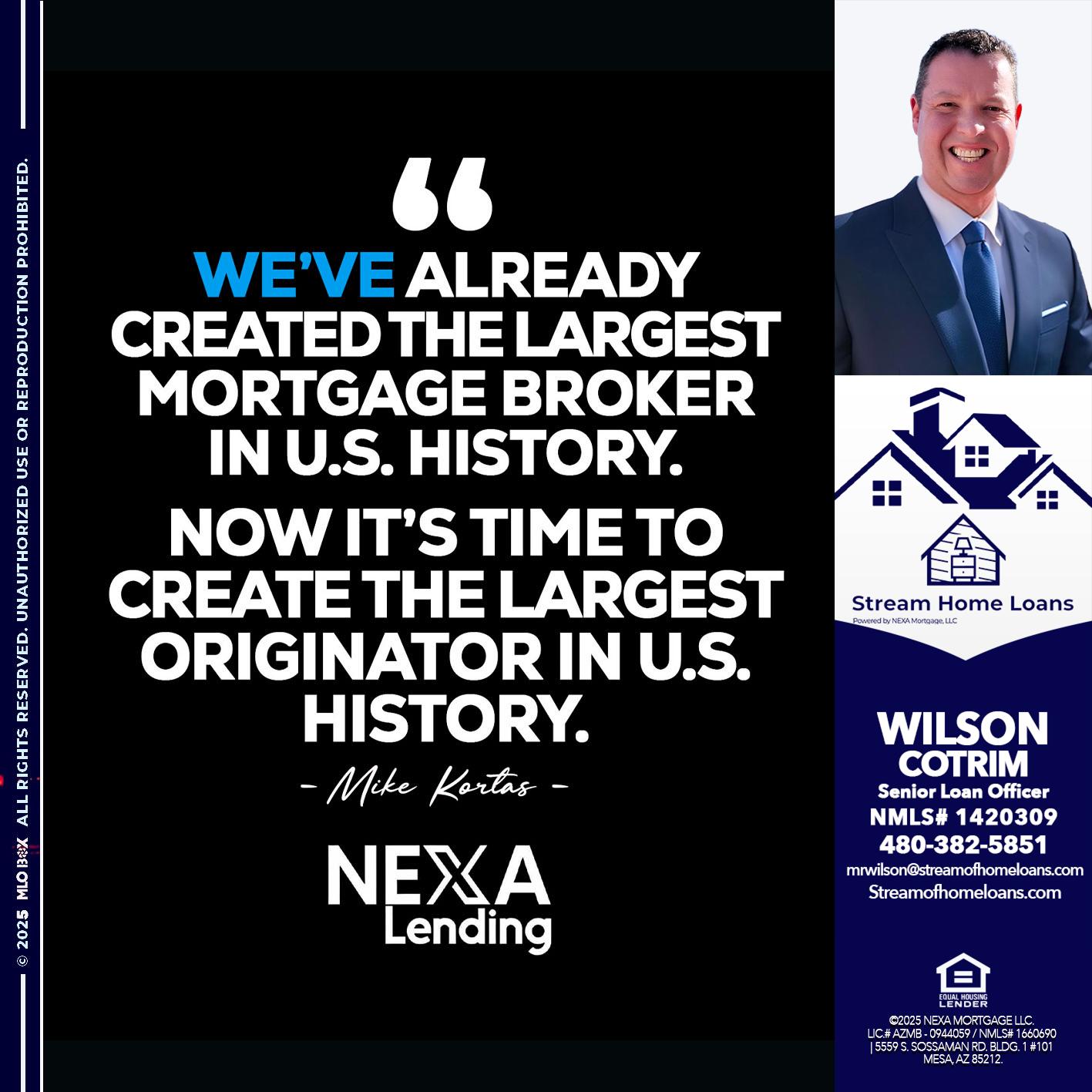 MIKE KORTAS - Wilson Cotrim -Senior Loan Officer