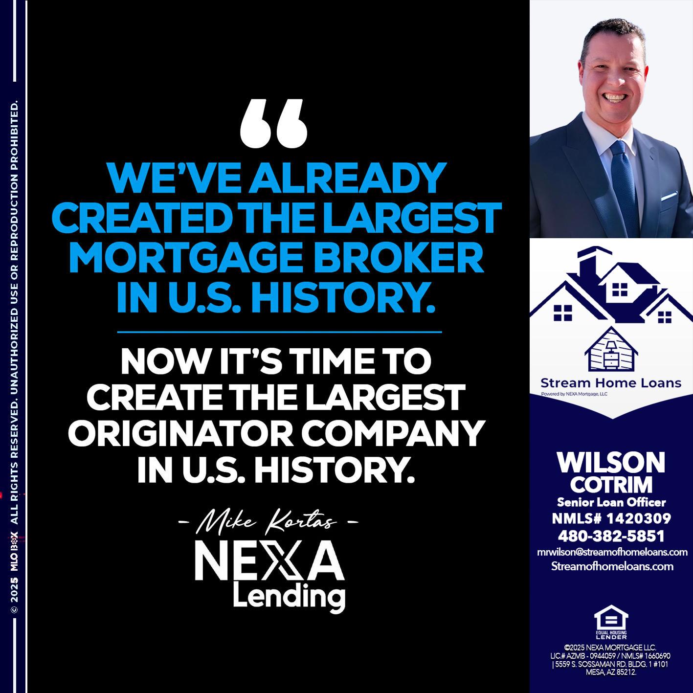 weve already - Wilson Cotrim -Senior Loan Officer