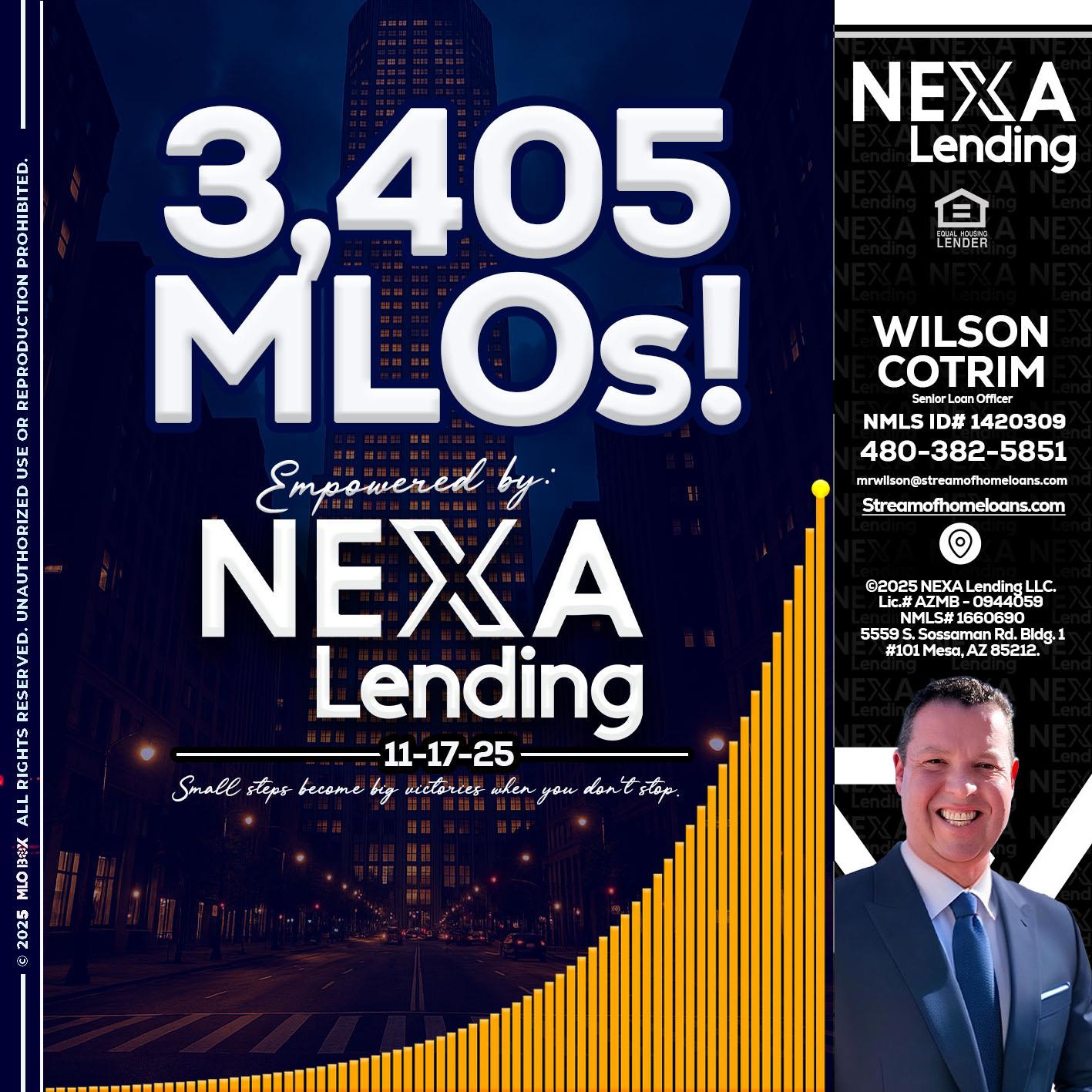3405 MLOs - Wilson Cotrim -Senior Loan Officer