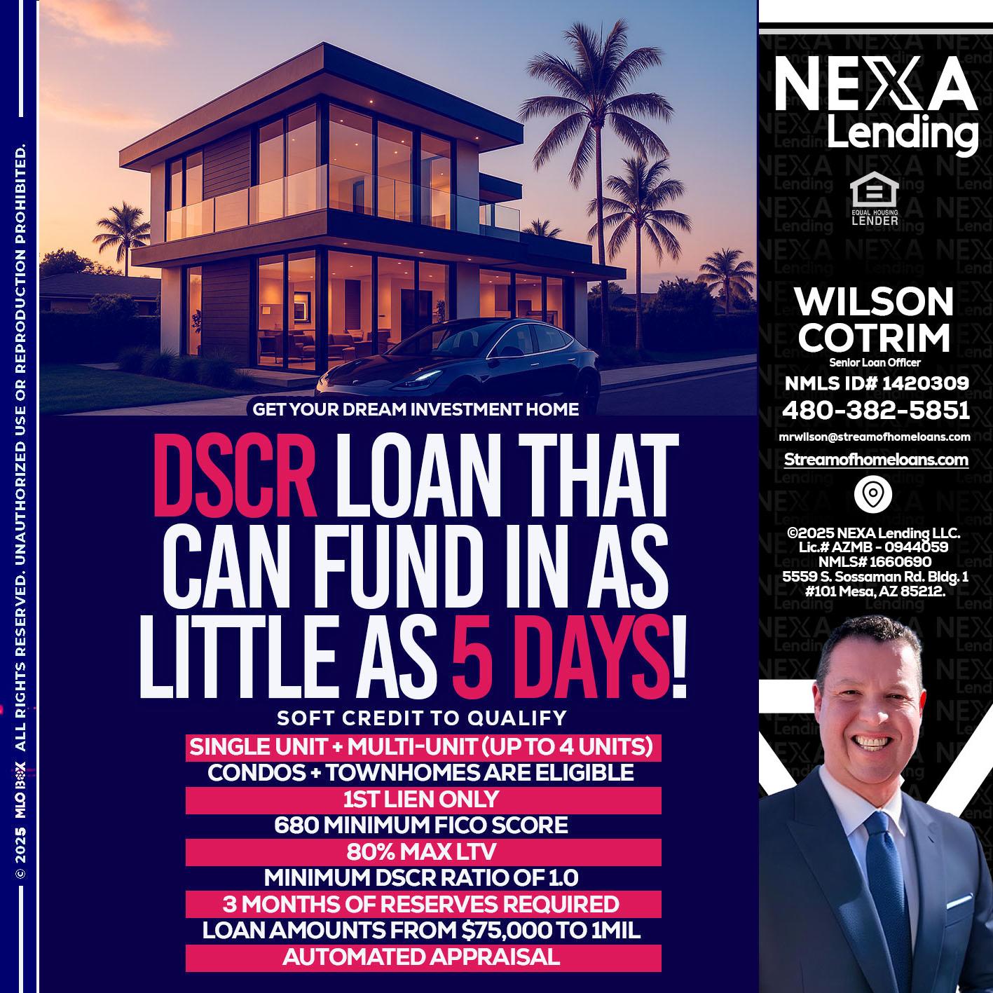 DSCR - Wilson Cotrim -Senior Loan Officer